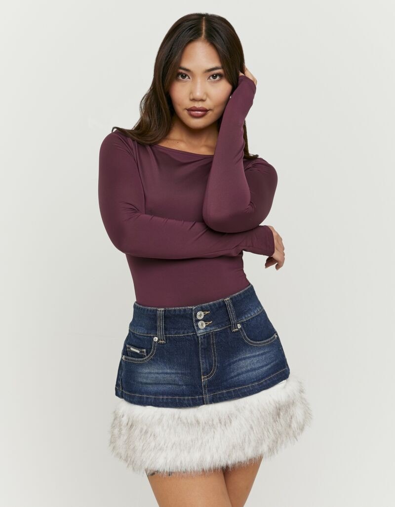 Tally Weijl Langarmbody "SBOPABOTIC" Materialmix, figurbetont günstig online kaufen