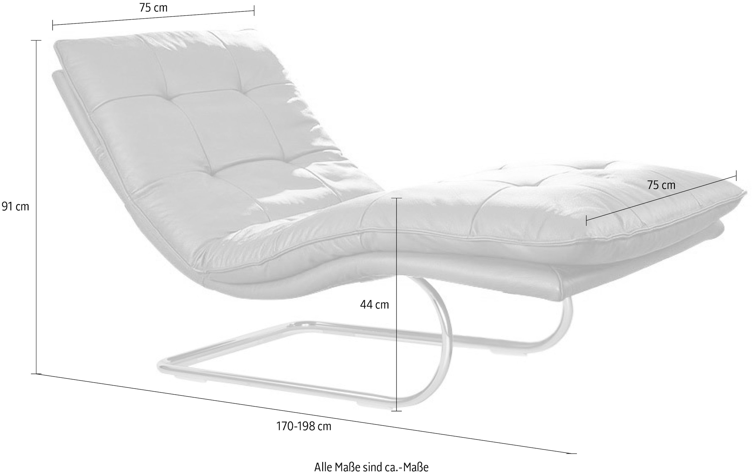 W.SCHILLIG Relaxliege »daily dreams«, in Waffelkissen-Optik, wahlweise mit Motor, Freischwingergestell