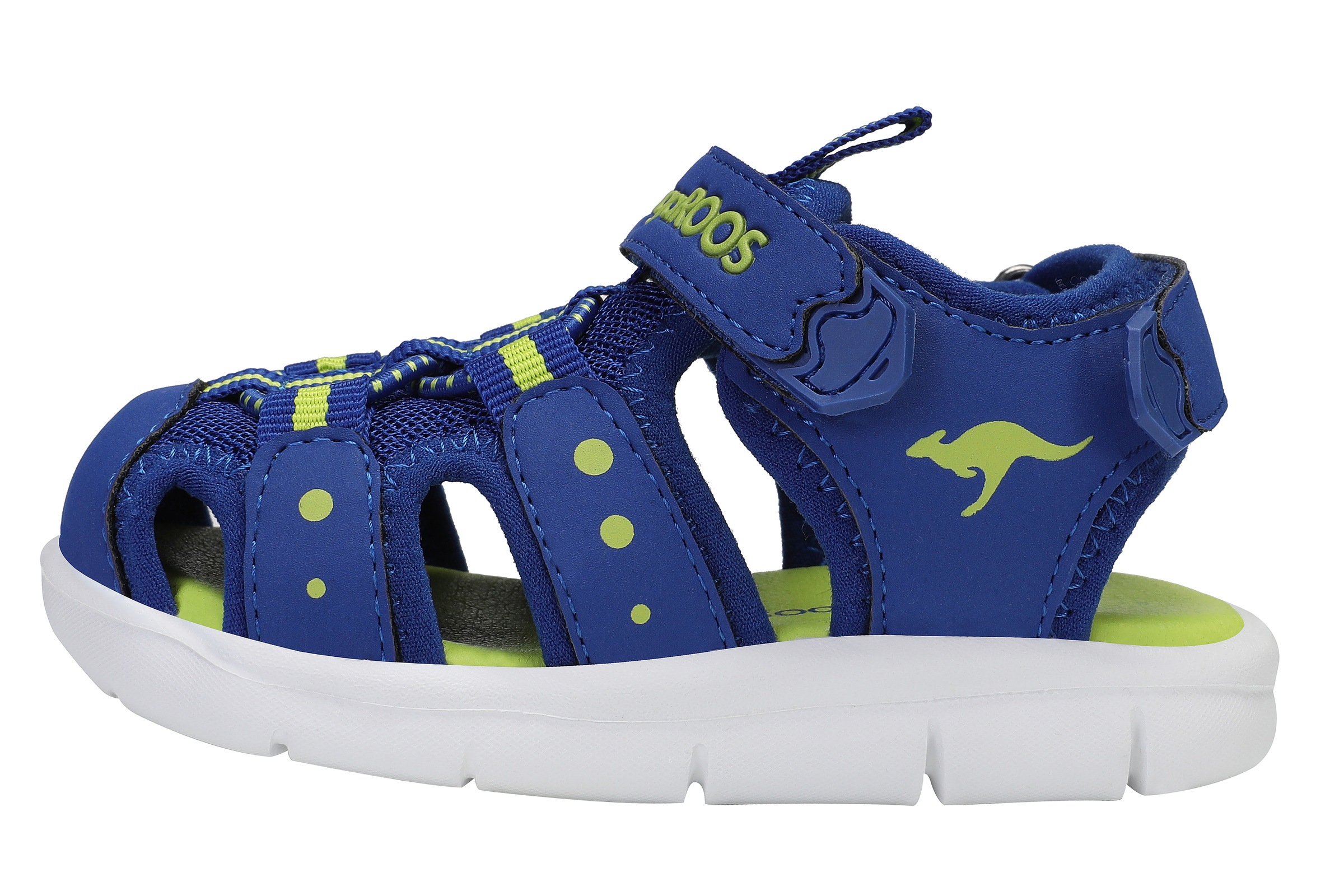 Sandale KANGAROOS "K-Mini", Mädchen, Gr. 28, blau (navy, lime), Synthetik, Textil, Schuhe Sandale 3