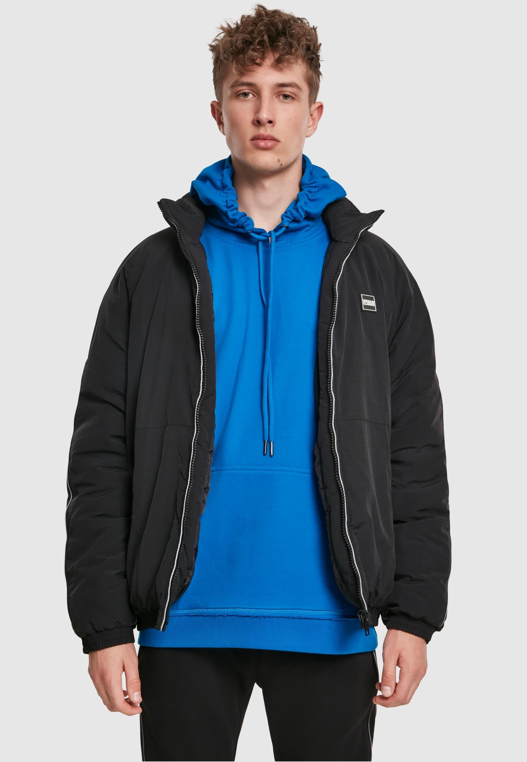 URBAN CLASSICS Winterjacke »Urban Classics Herren Reflective Piping Jacket«, (1 St.), ohne Kapuze