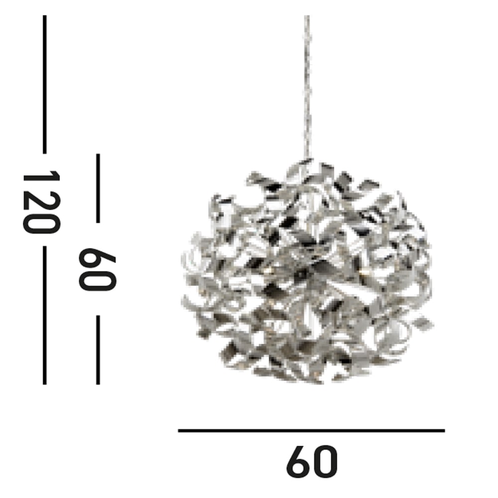 Searchlight Hängeleuchte »Hängeleuchte Curls, 6-flammig« G9 1 Stk. Glamourös