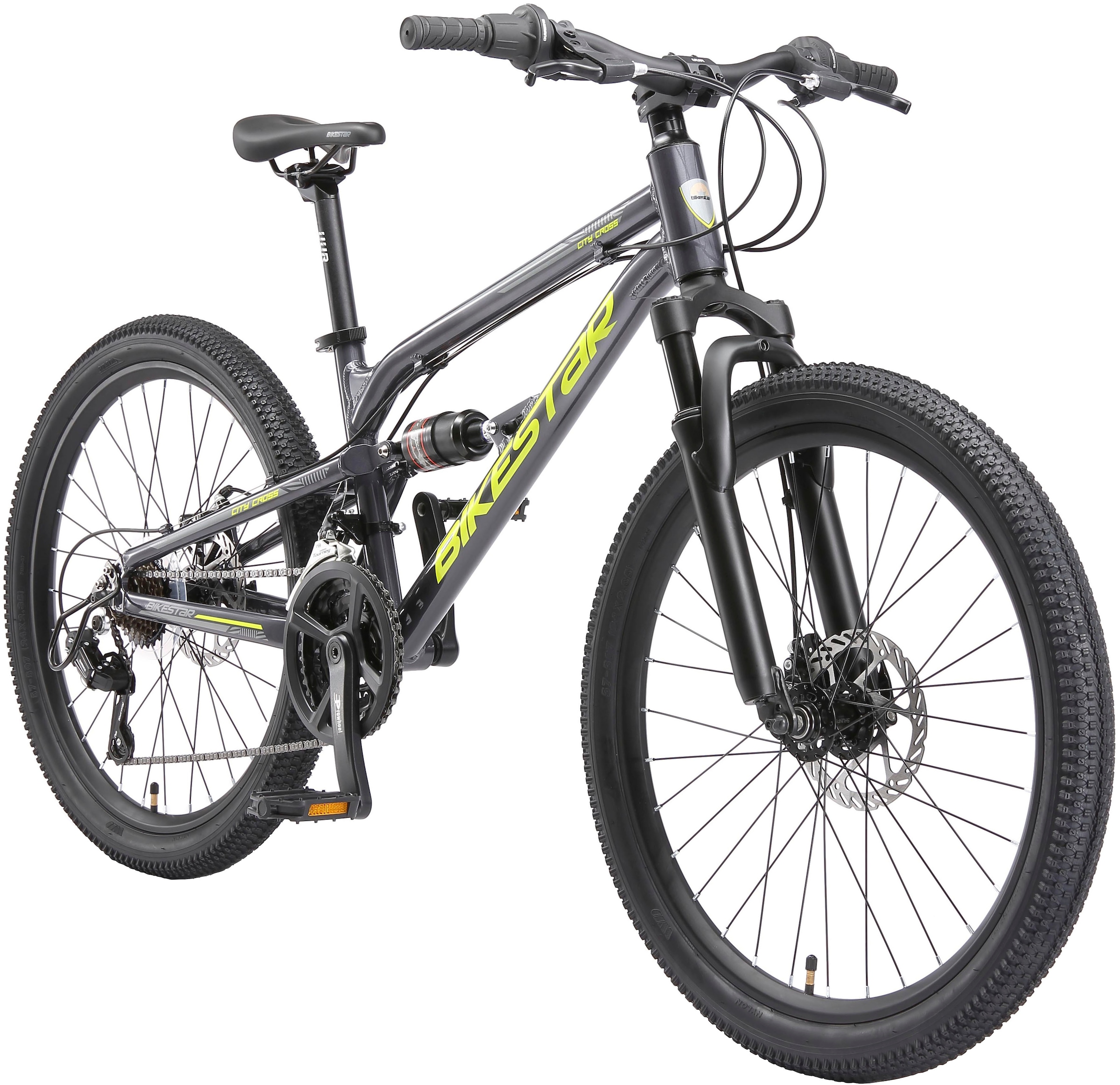 Bikestar Jugendfahrrad, 21 Gang, Shimano, RD-TY21 Schaltwerk, Kettenschaltung