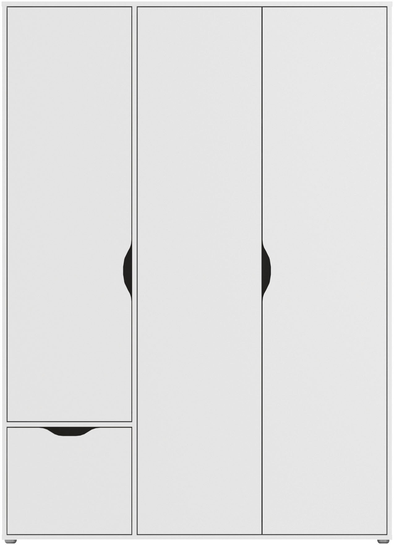 rauch Drehtürenschrank »Kleiderschrank Schrank Garderobe Wäscheschrank NARAI mit Schubladen«, (in 3 verschiedenen Ausstattungen BASIC/CLASSIC/PREMIUM), Griffausfräsungen für eine grifflose Optik TOPSELLER MADE IN GERMANY