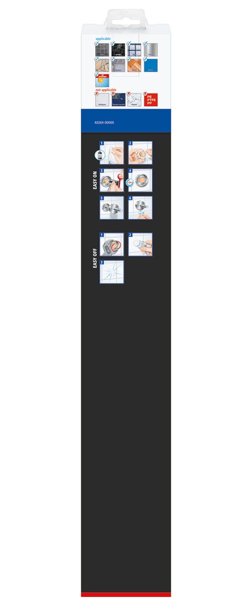 Thumbnail - tesa Handtuchstange "Handtuchhalter 1x tesa klaam Bad-Handtuchhalter" chrom 7,3 cm : 64,6 cm : 6 cm