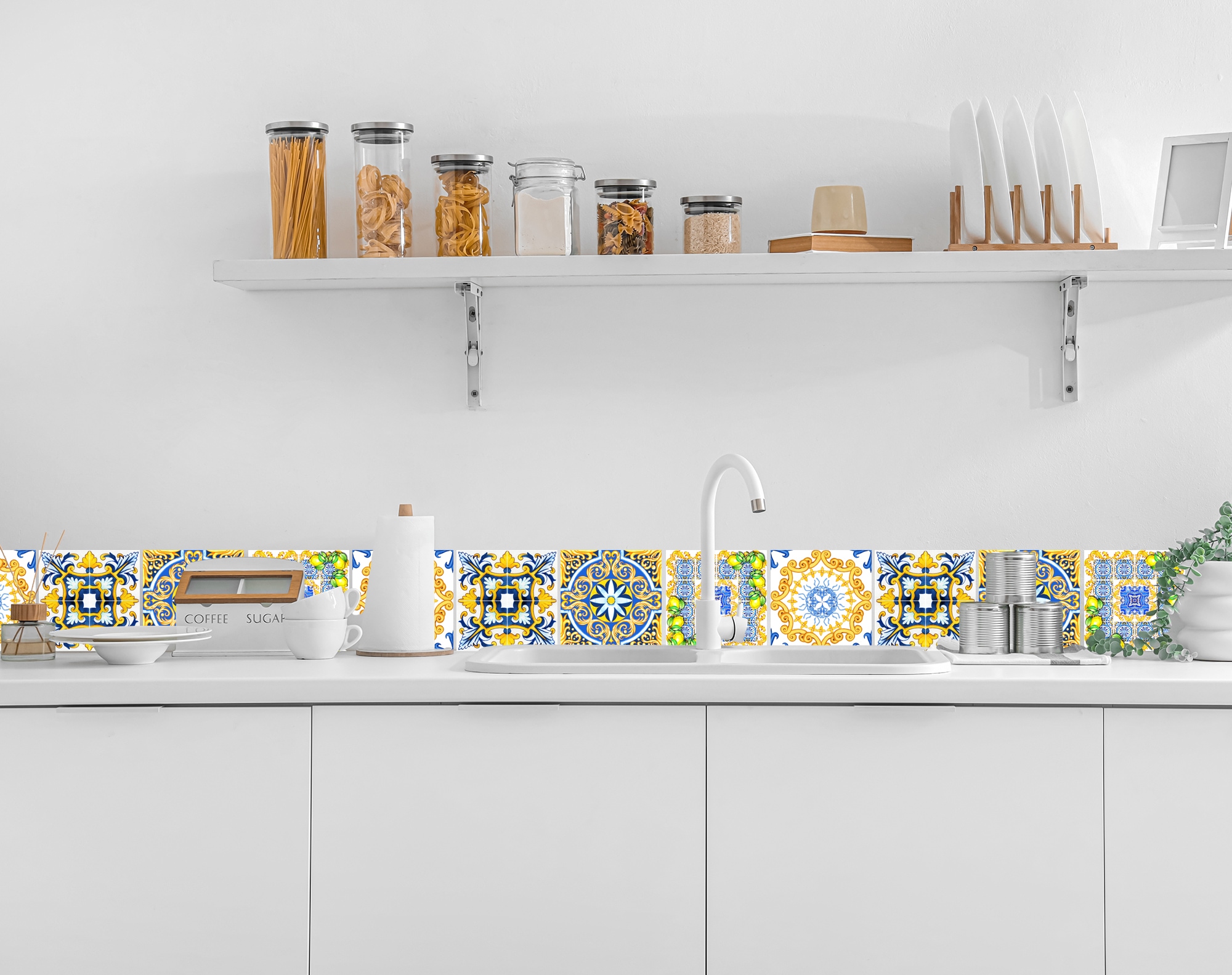 queence Fliesenaufkleber "Ornamente bunt" selbstklebend, 12er Set günstig online kaufen