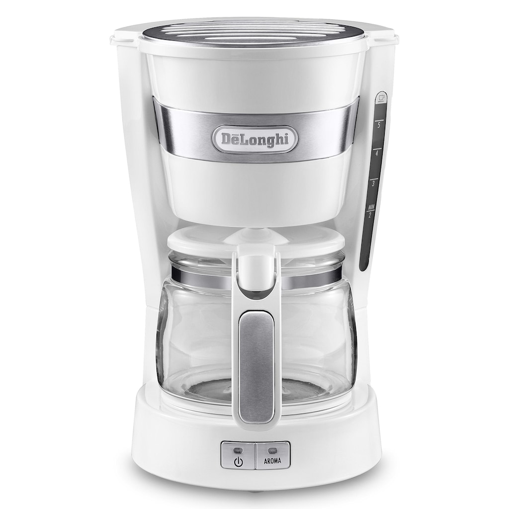 De'Longhi Filterkaffeemaschine »ACTIVE LINE ICM14011.W«, 0,65 l Kaffeekanne, Permanentfilter