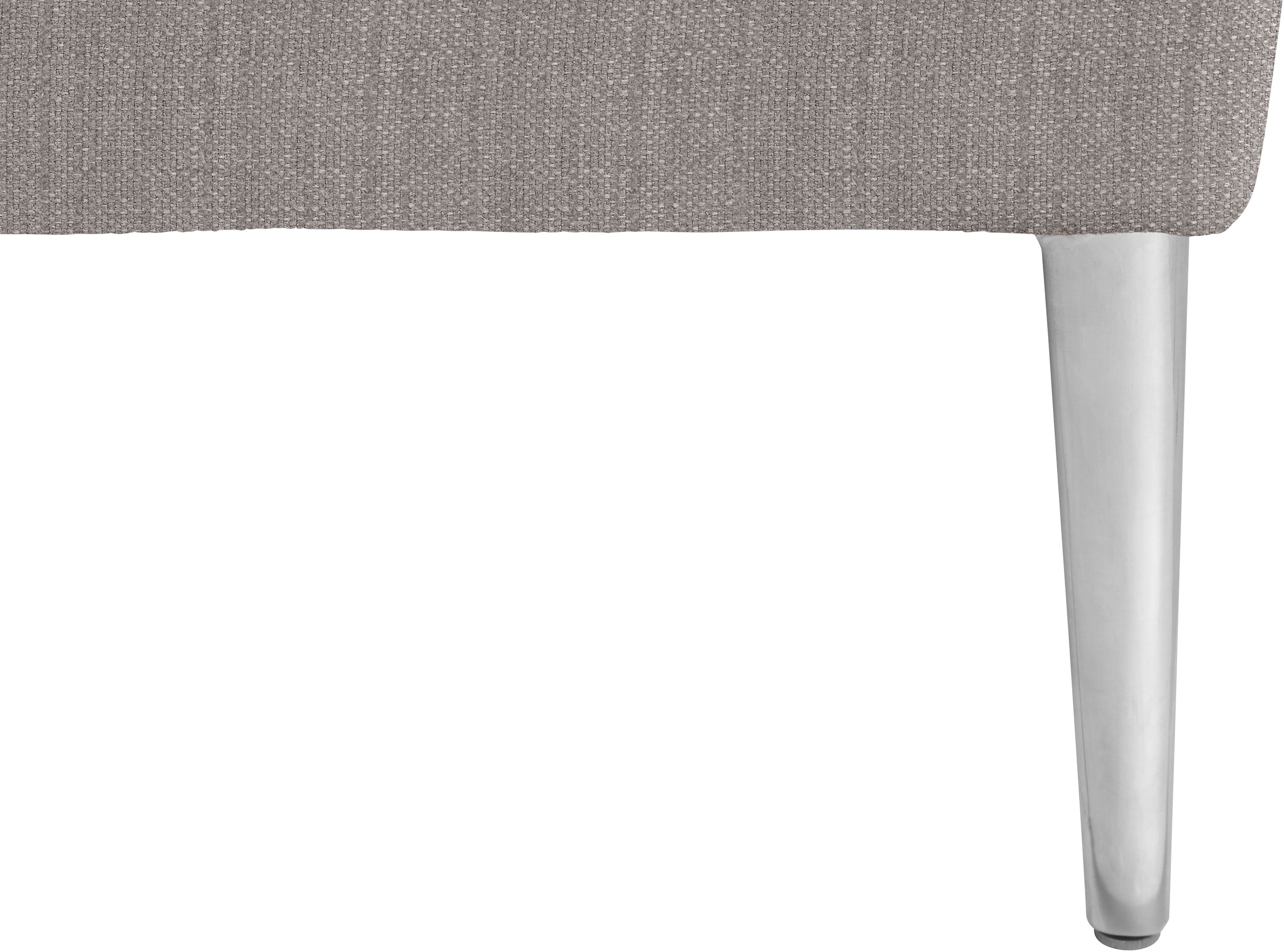 W.SCHILLIG Ecksofa »enjoy&MORE, Designsofa, bequem, zeitlos und elegant, L-Form«, mit Sitztiefenverstellung, Füße Chrom glänzend, Breite 340 cm