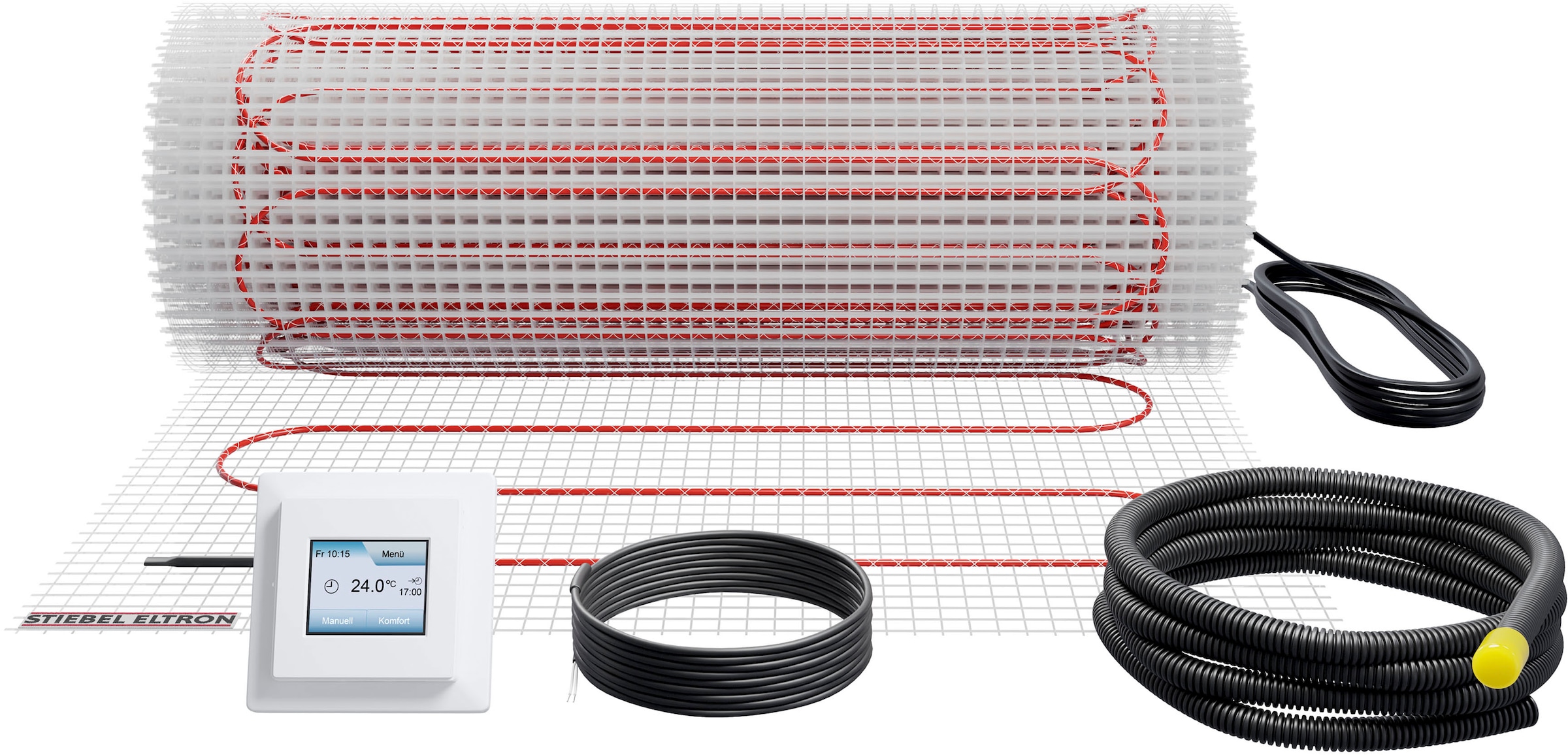 STIEBEL ELTRON Fußbodenheizung "FTM 100/1 Set Plus" für große Flächen, Weichboden-Beläge wie Teppich, Vinyl, Kork