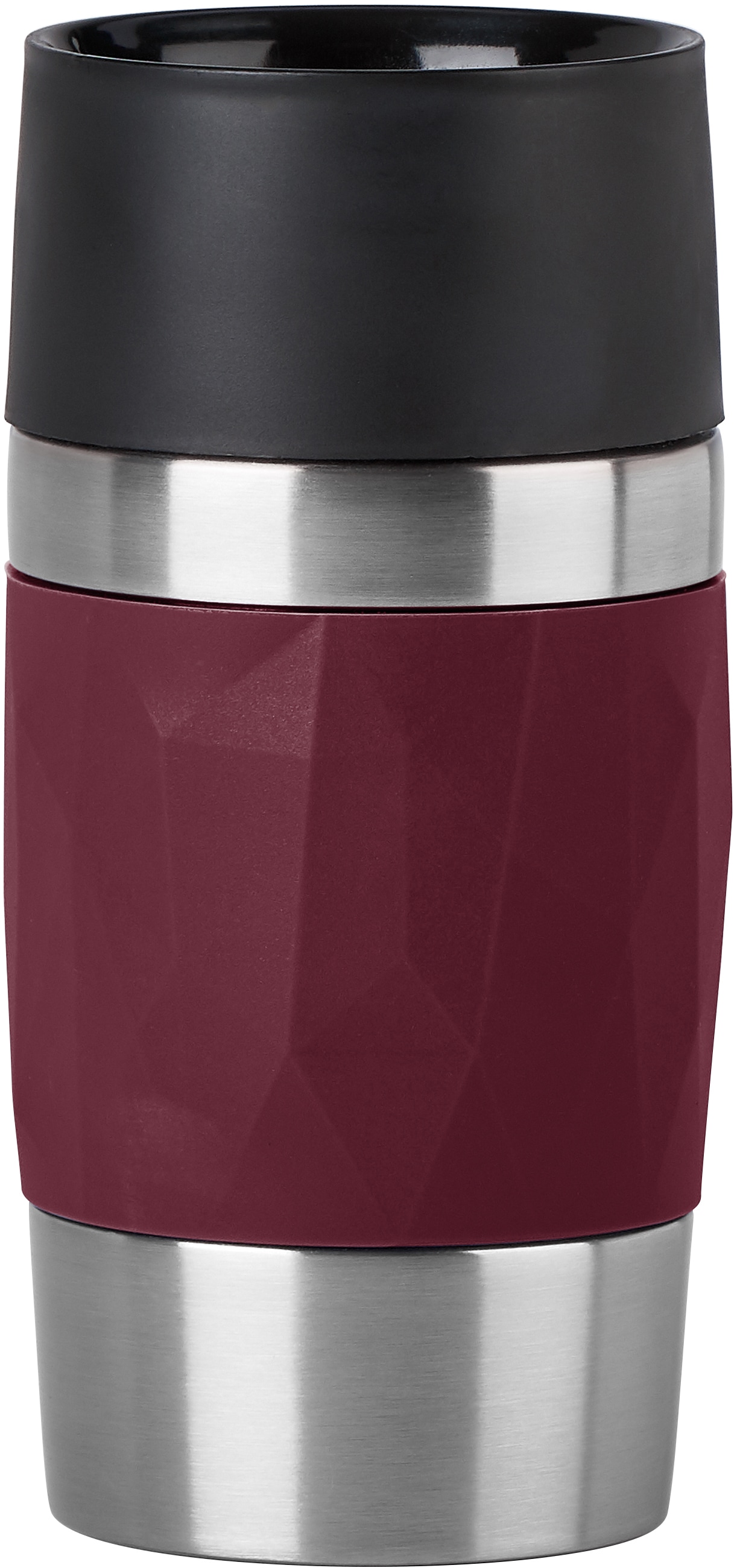 Emsa Thermobecher "Travel Mug Compact", 0,3L, Edelstahl, 3h warm/6h kalt, 360Trinköffnung, spülmaschinenfest