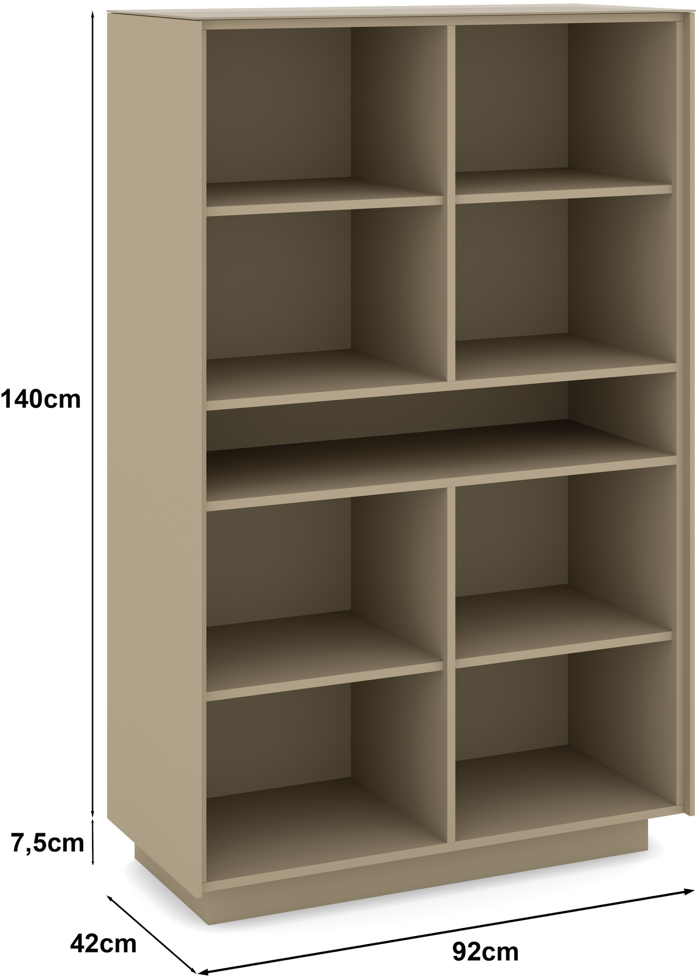 set one by Musterring Highboard »Reno« 1 Stk. tlg. Mit Sockel in diversen Farben, 148 cm Höhe & Farbauswahl