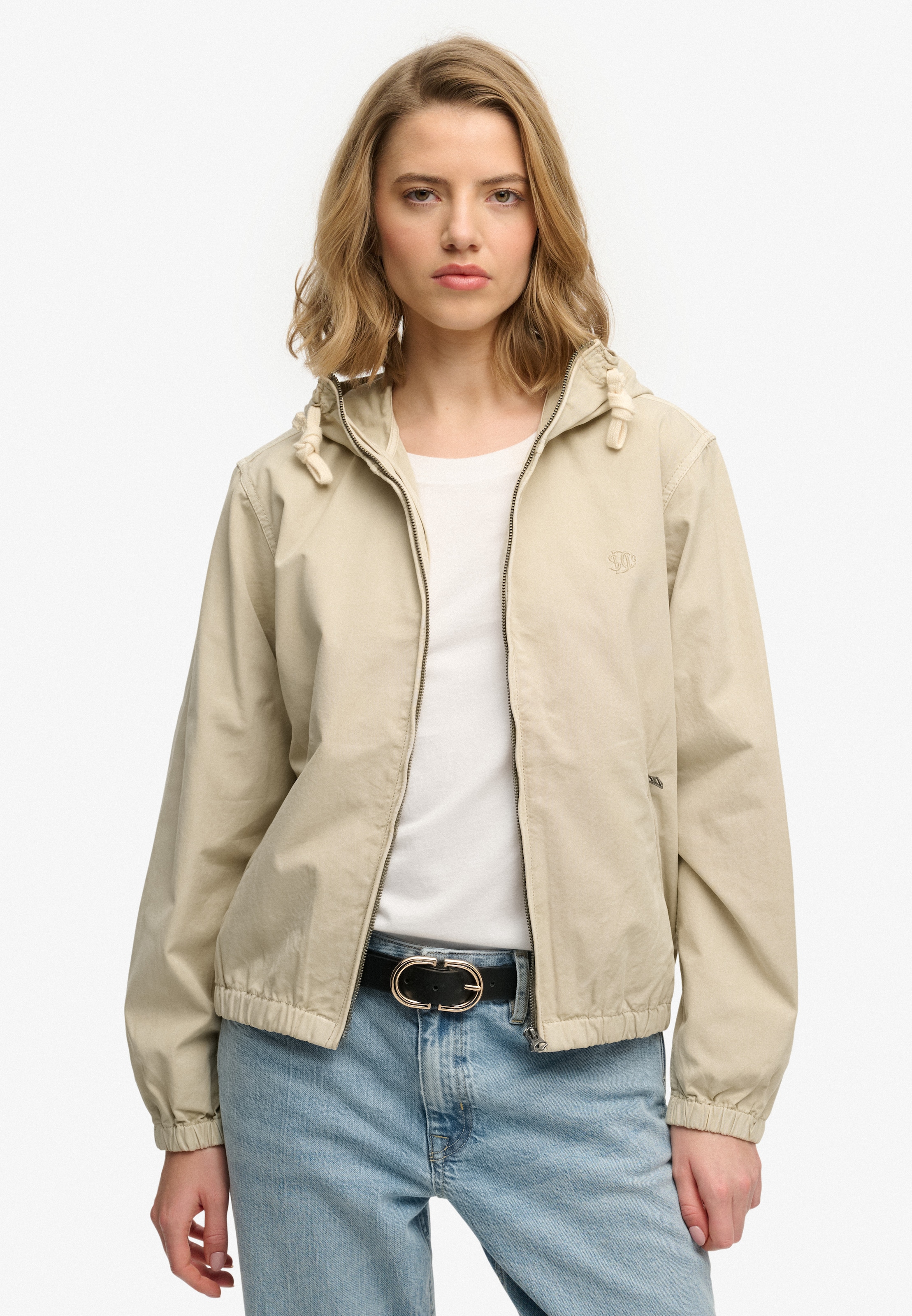 Superdry Parka »HOODED WASHED TWILL JKT« mit Kapuze aus Baumwolle, Relaxed Fit, mit Reißverschluss