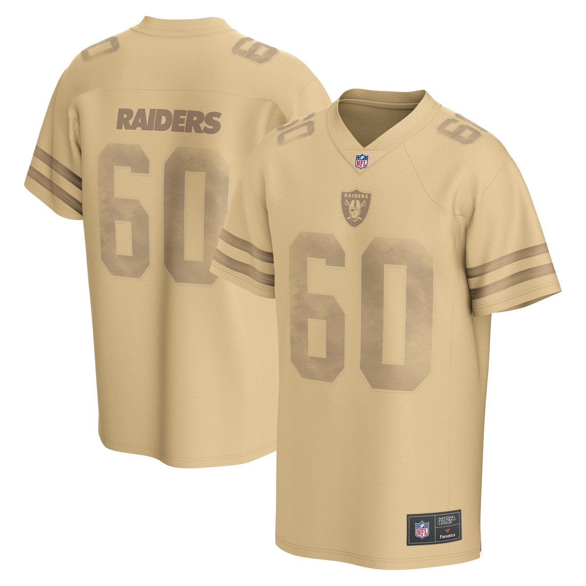 FANATICS Herren Footballtrikot "Fanatics Trikot Las Vegas Raiders DYSTOPIA Foundation", beige, Gr. S, 100% Polyester, Trikots