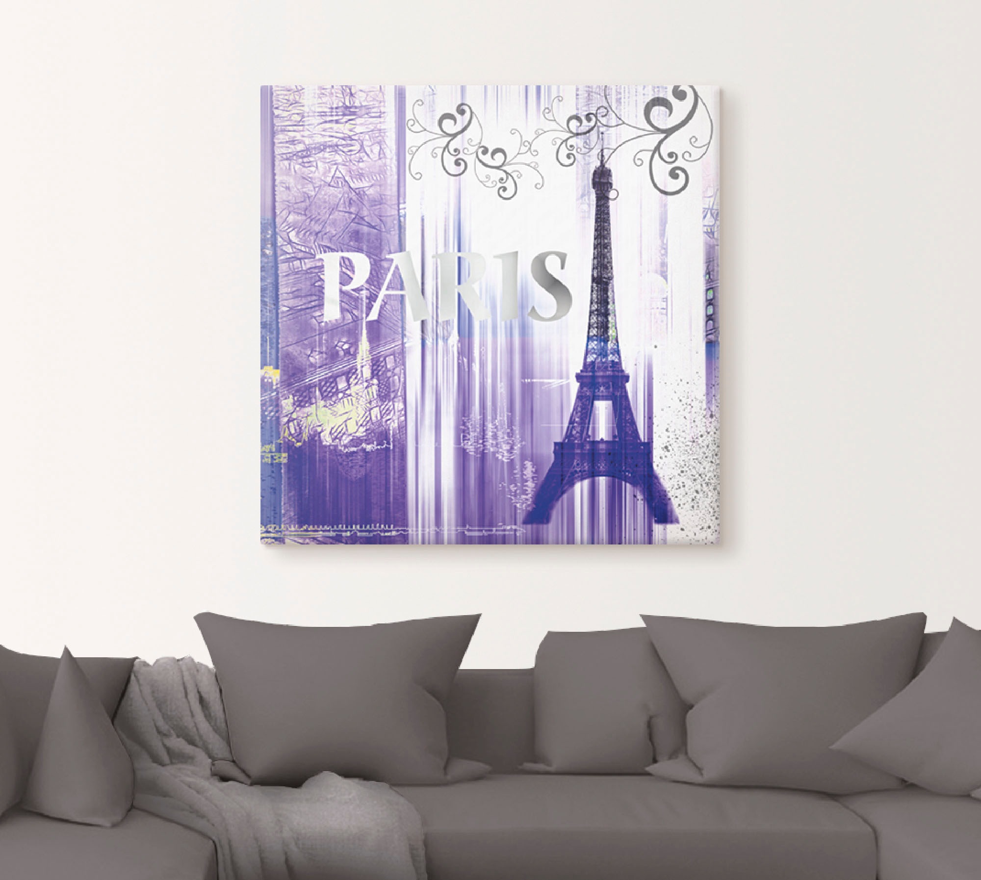 Artland Wandbild »Paris Skyline Collage II«, Gebäude, (1 St.), als Leinwandbild, Poster in verschied. Größen