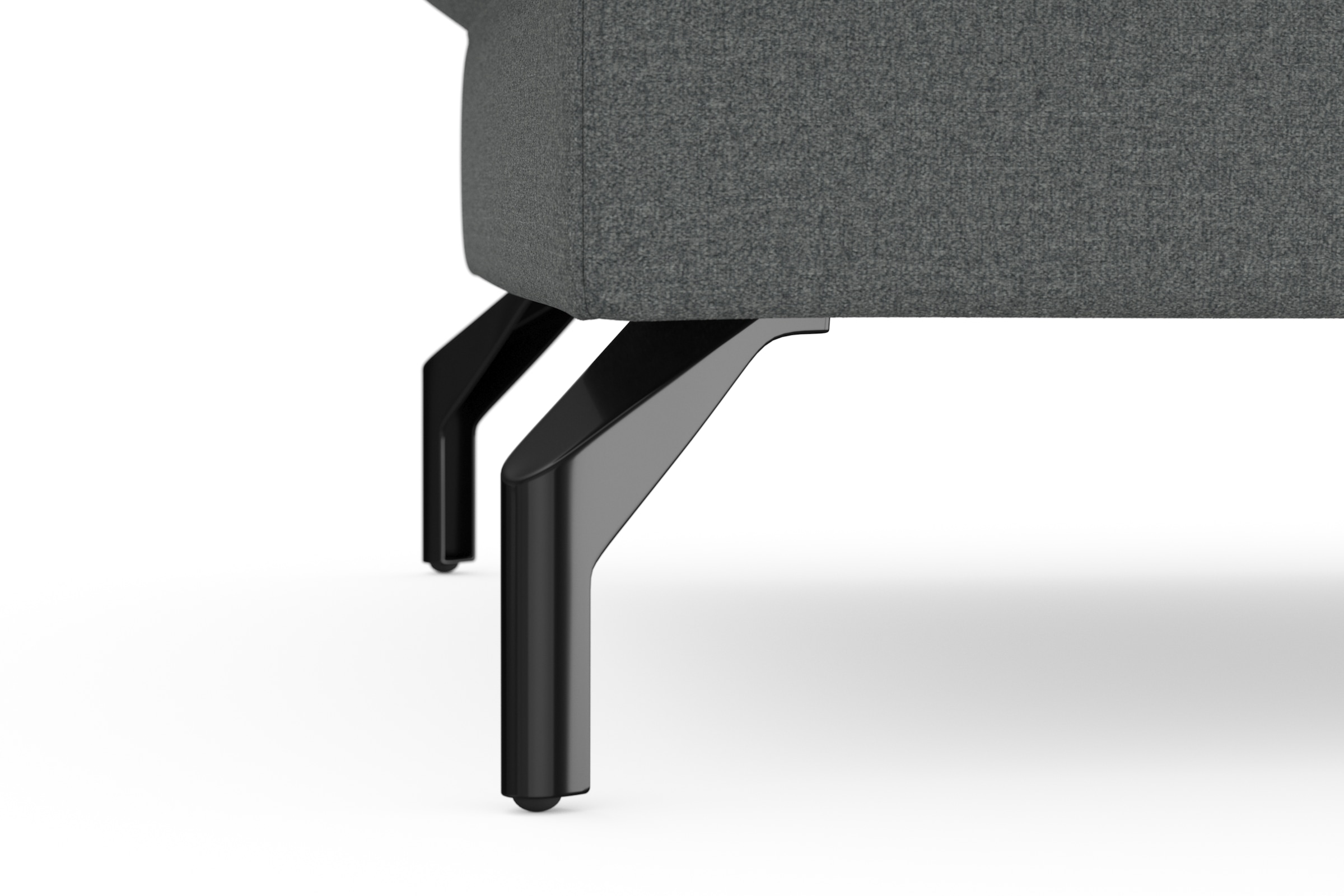 sit&more Hocker »Fashion«, inklusive Federkern, mit hochwertigen, schwarzen Metallfüßen