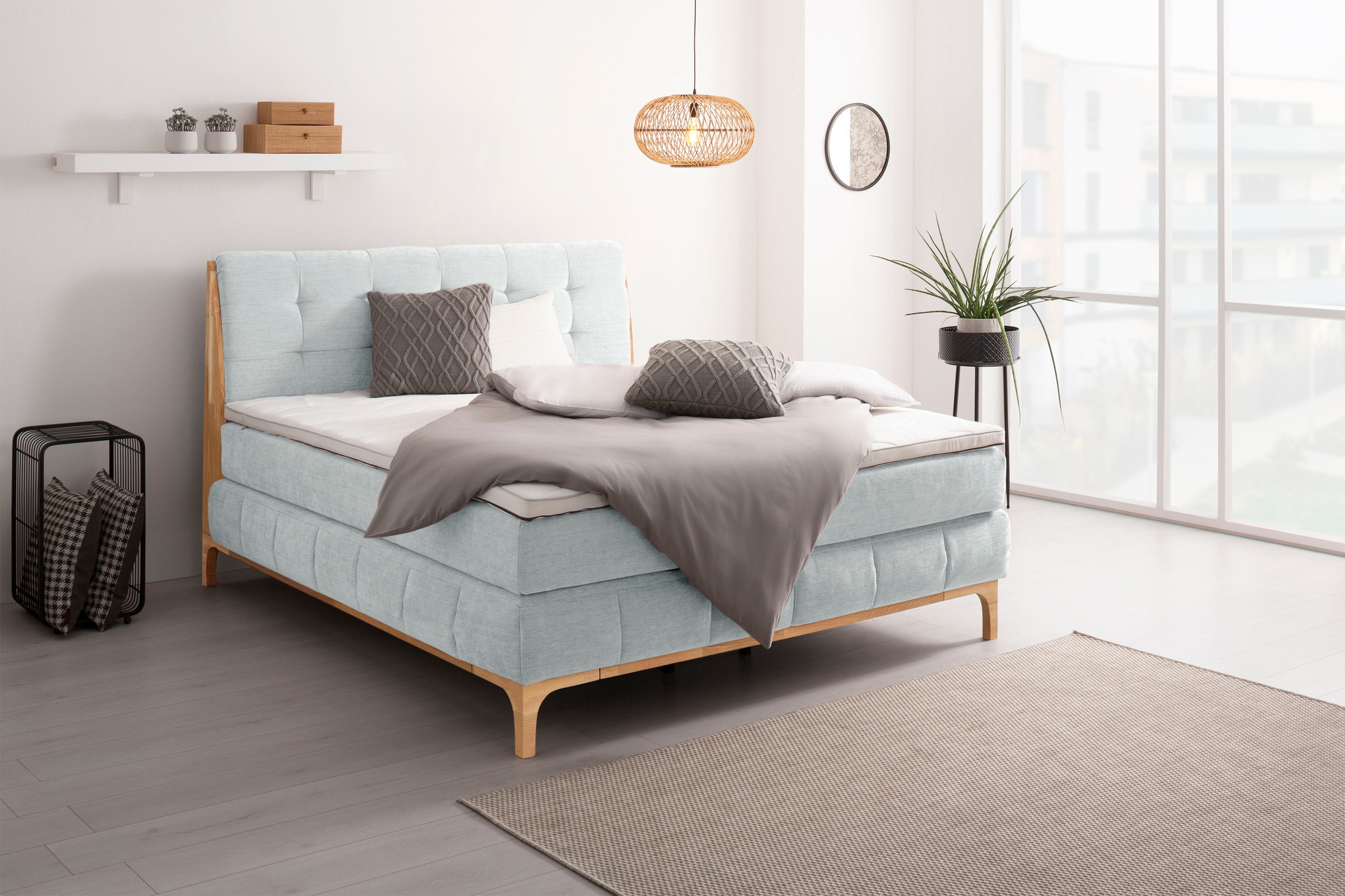 OTTO products Boxspringbett "Jelle" 5 Stk. tlg. zertifizierte, recycelte Be günstig online kaufen