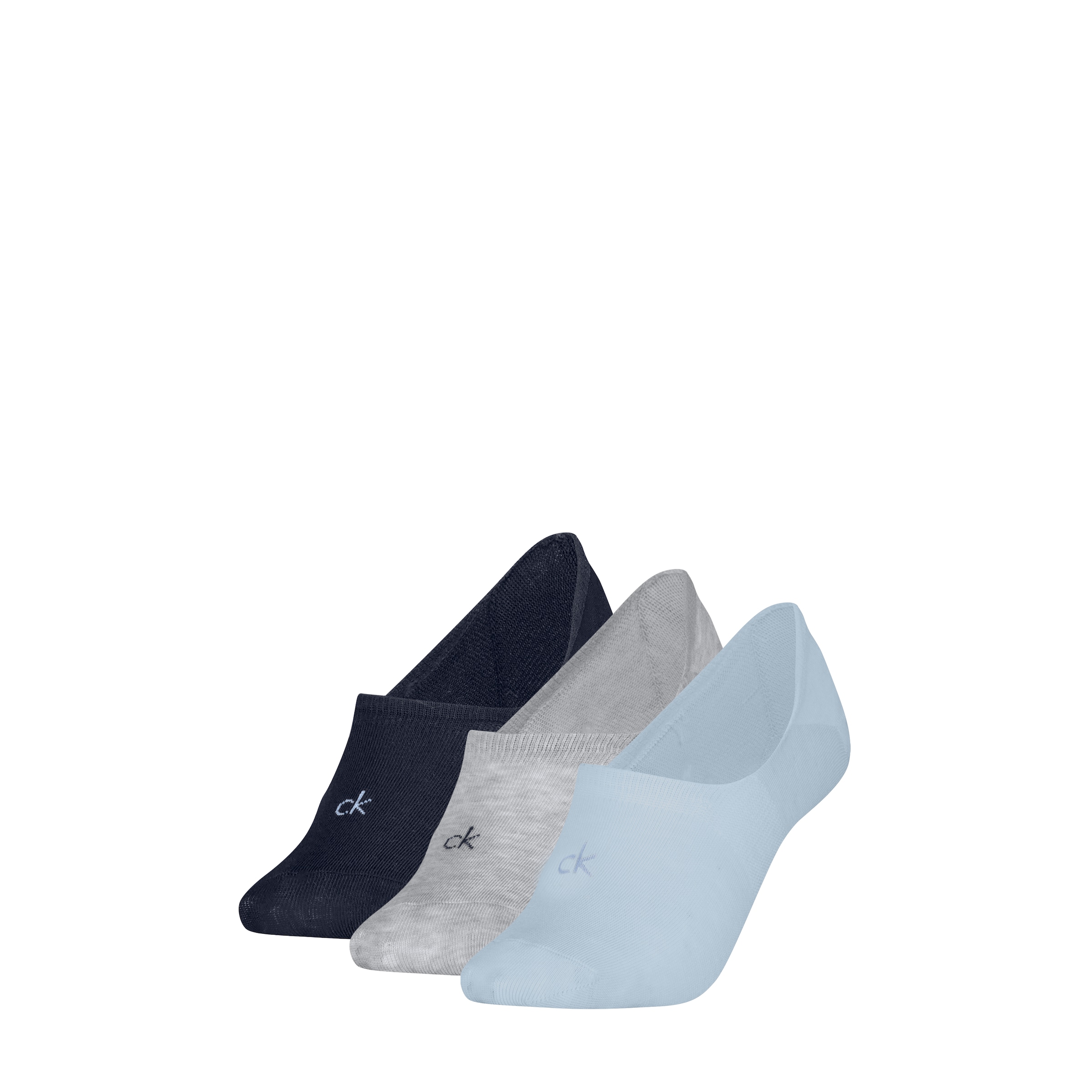 Füßlinge CALVIN KLEIN "CK WOMEN FOOTIE LC", Damen, Gr. 35-38, light blau, Baumwollmischung, normal, Socken 3