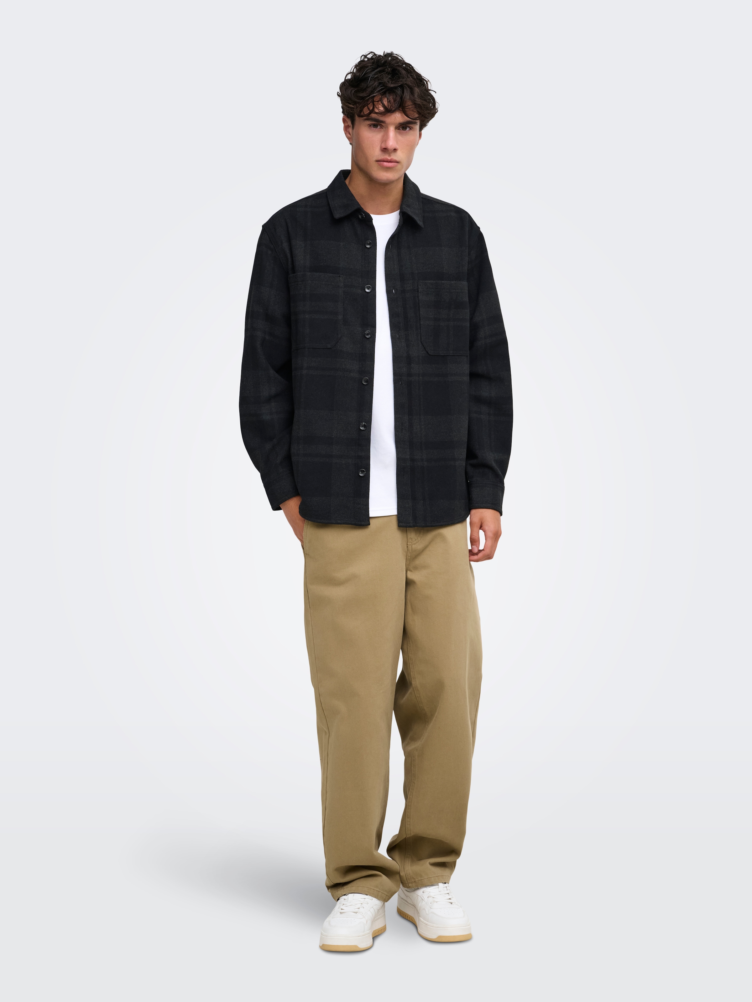 ONLY & SONS Karohemd »ONSALP CHECKED OVERSHIRT NOOS« Materialmix, regular fit