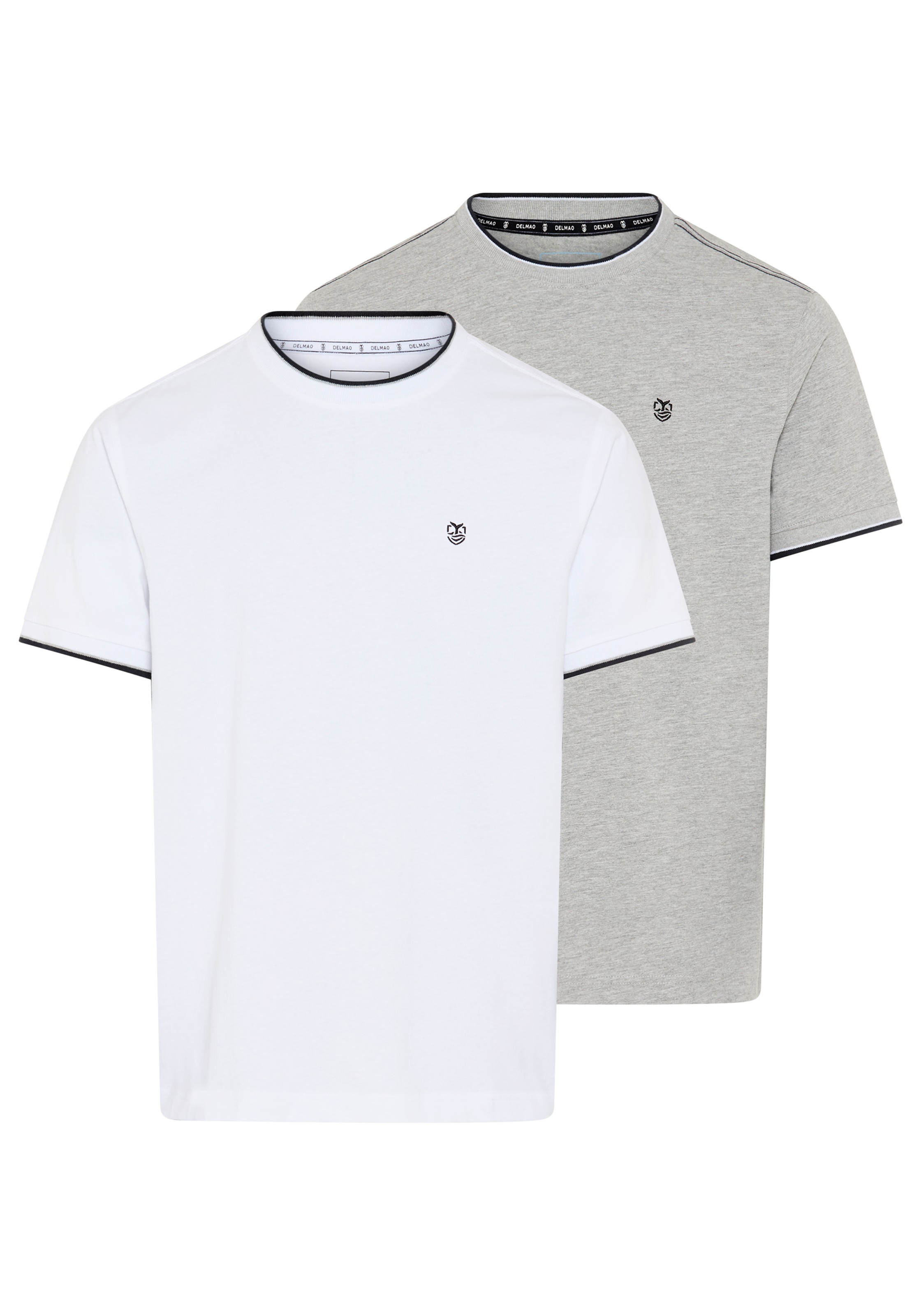 DELMAO Rundhalsshirt "Neue Kollektion" Kurzarmshirt, klassischer Basic-Stil, normale Passform, unifarben