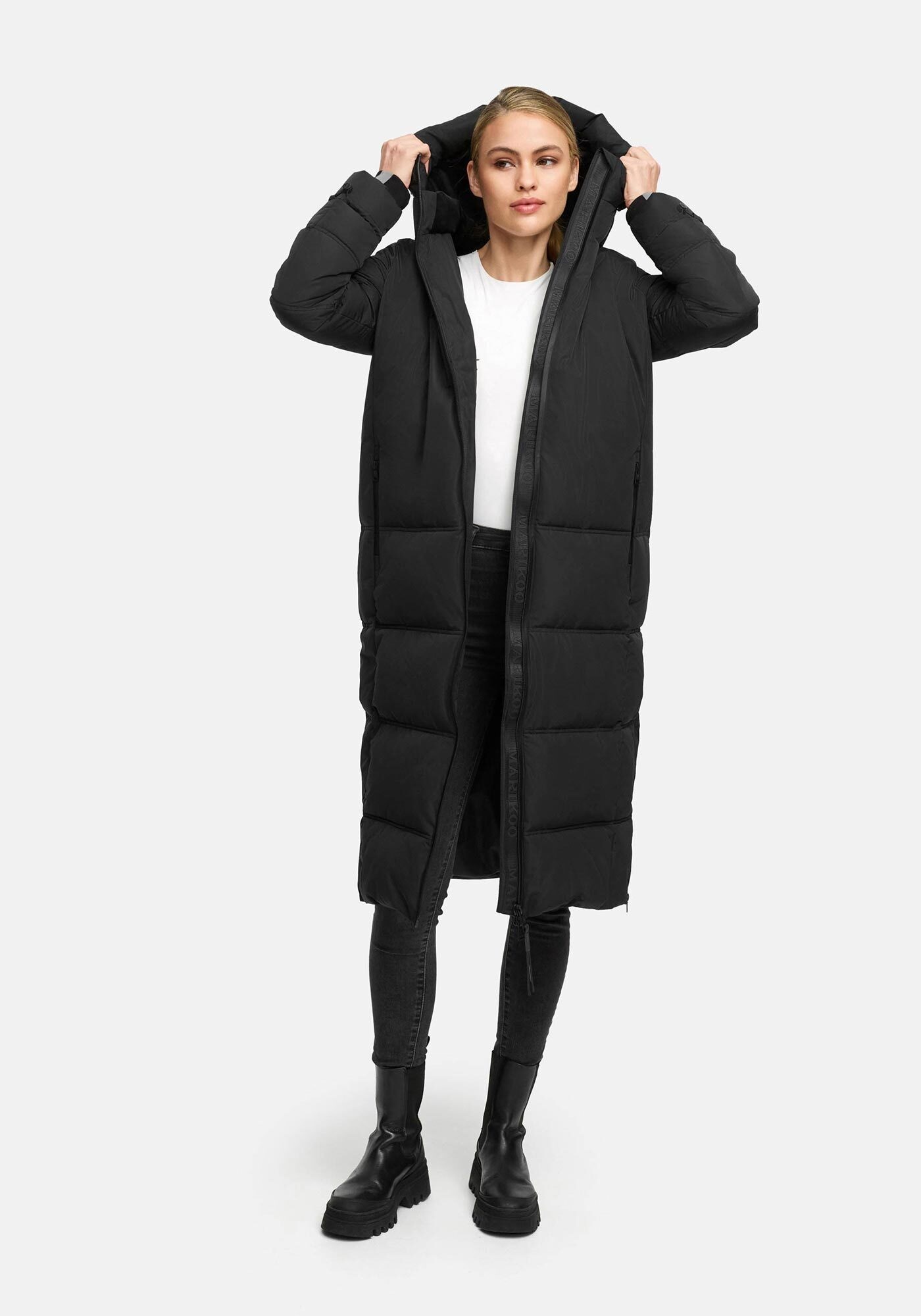 Marikoo Winterjacke »Honiaa«, Seitliche Reißverschlüsse am unteren Saum
