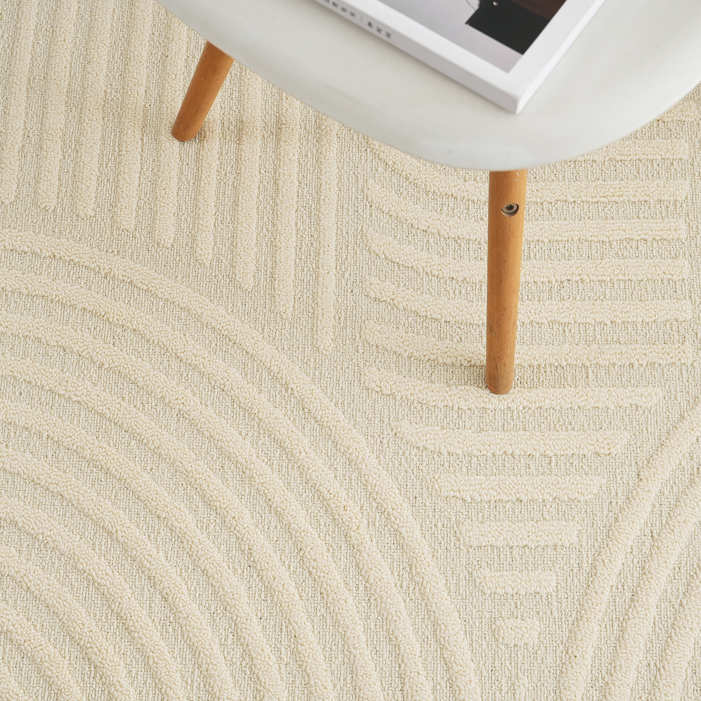 my home Teppich »Jola Hoch-Tief-Design, Scandi-Look, Zen«, rechteckig, 7 mm Höhe, Boho, Modern, 3D, Wohnzimmer, Schlafzimmer, wasserabweisend