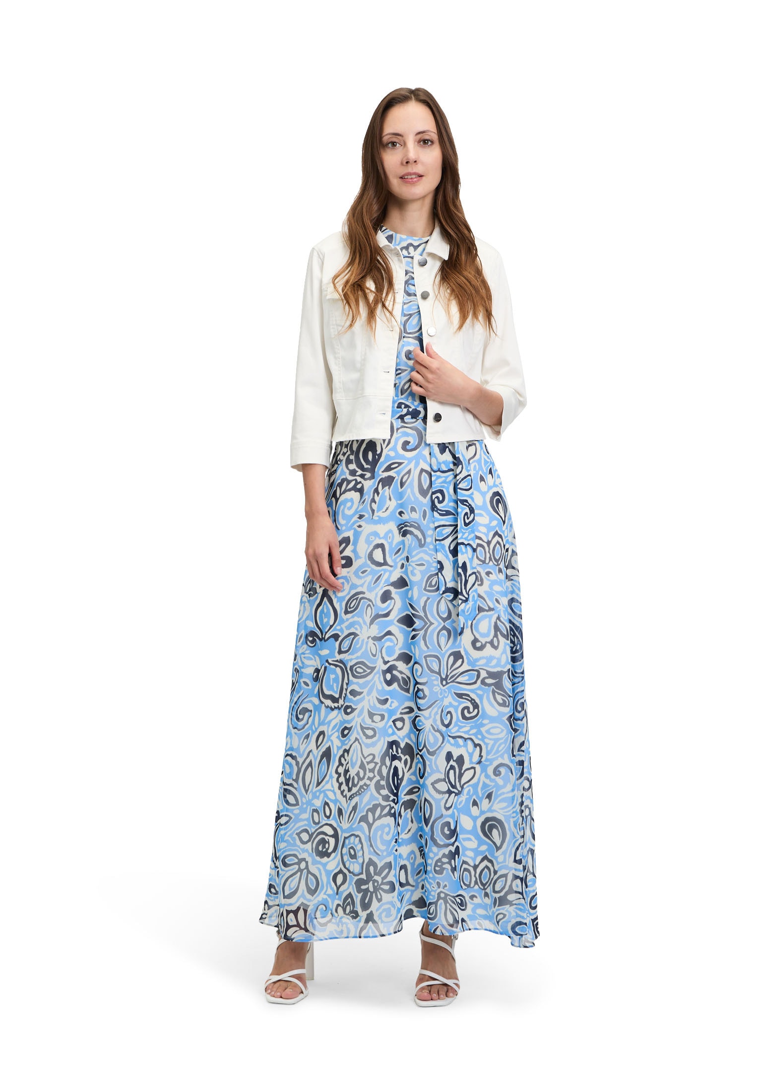 Betty&Co Chiffonkleid »Betty & Co Chiffonkleid ohne Arm«, Nahtführung