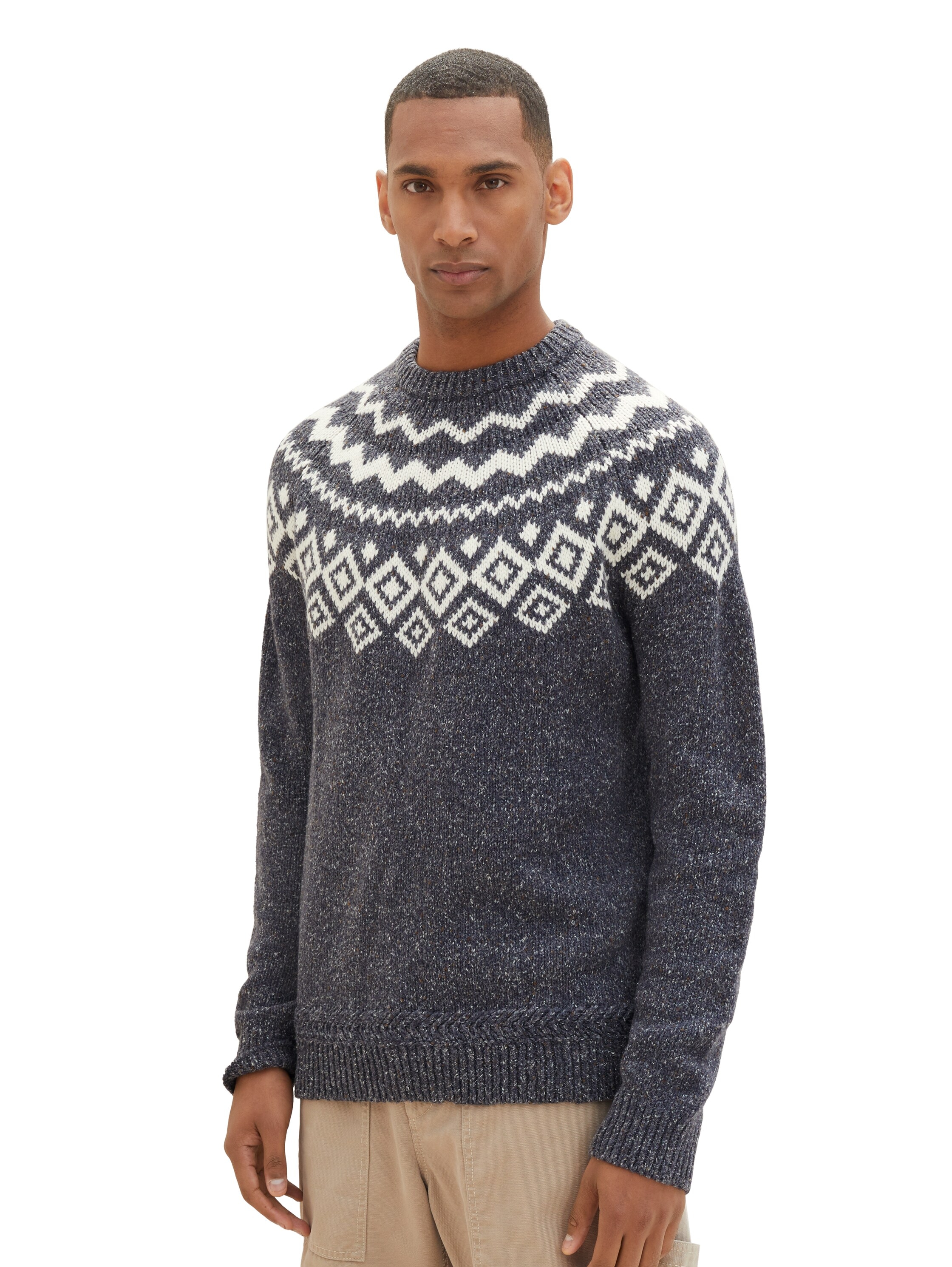 TOM TAILOR Strickpullover, mit Twotone-Muster