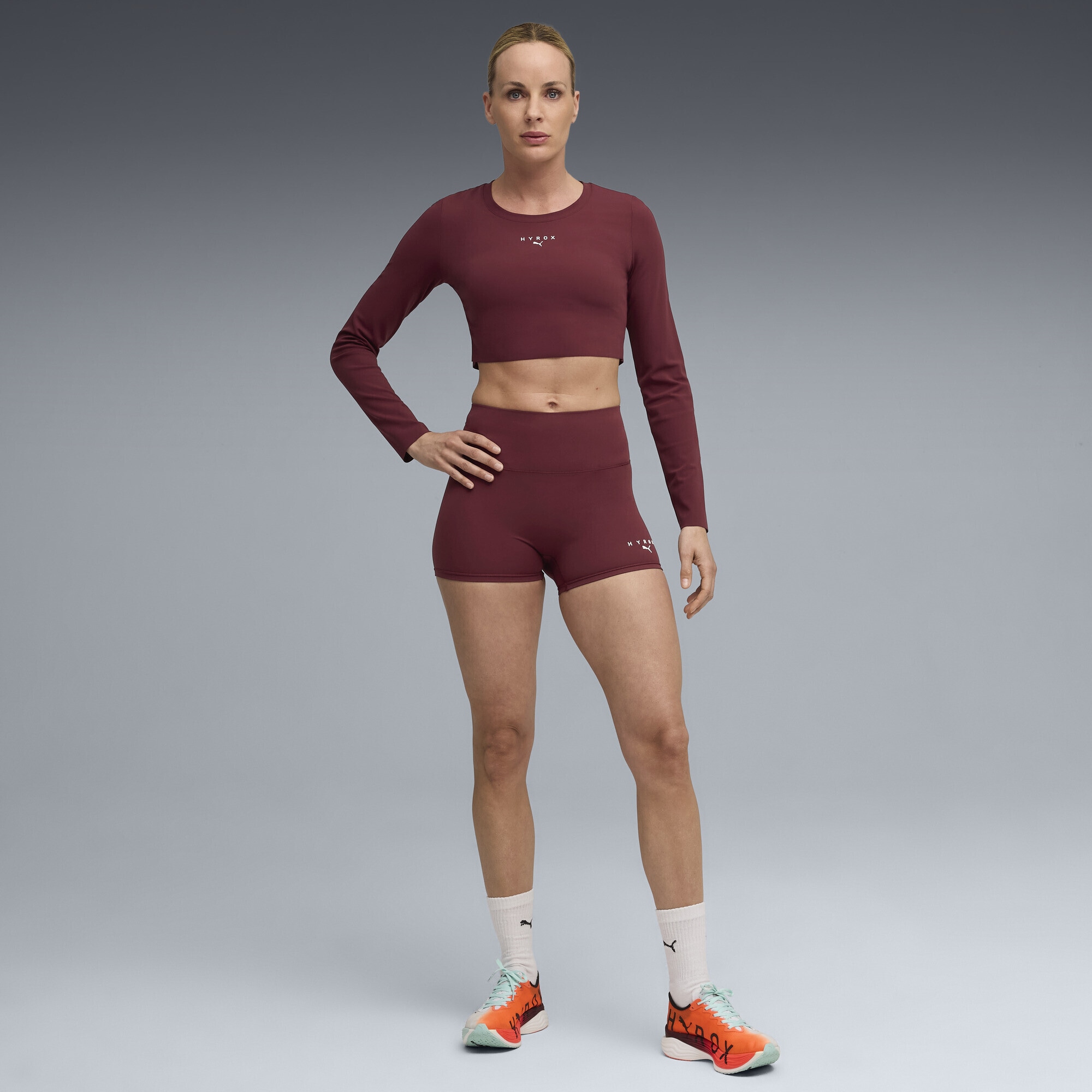 PUMA Trainingsshirt »PUMA x HYROX SHAPELUXE Cropped Langarmshirt Damen«