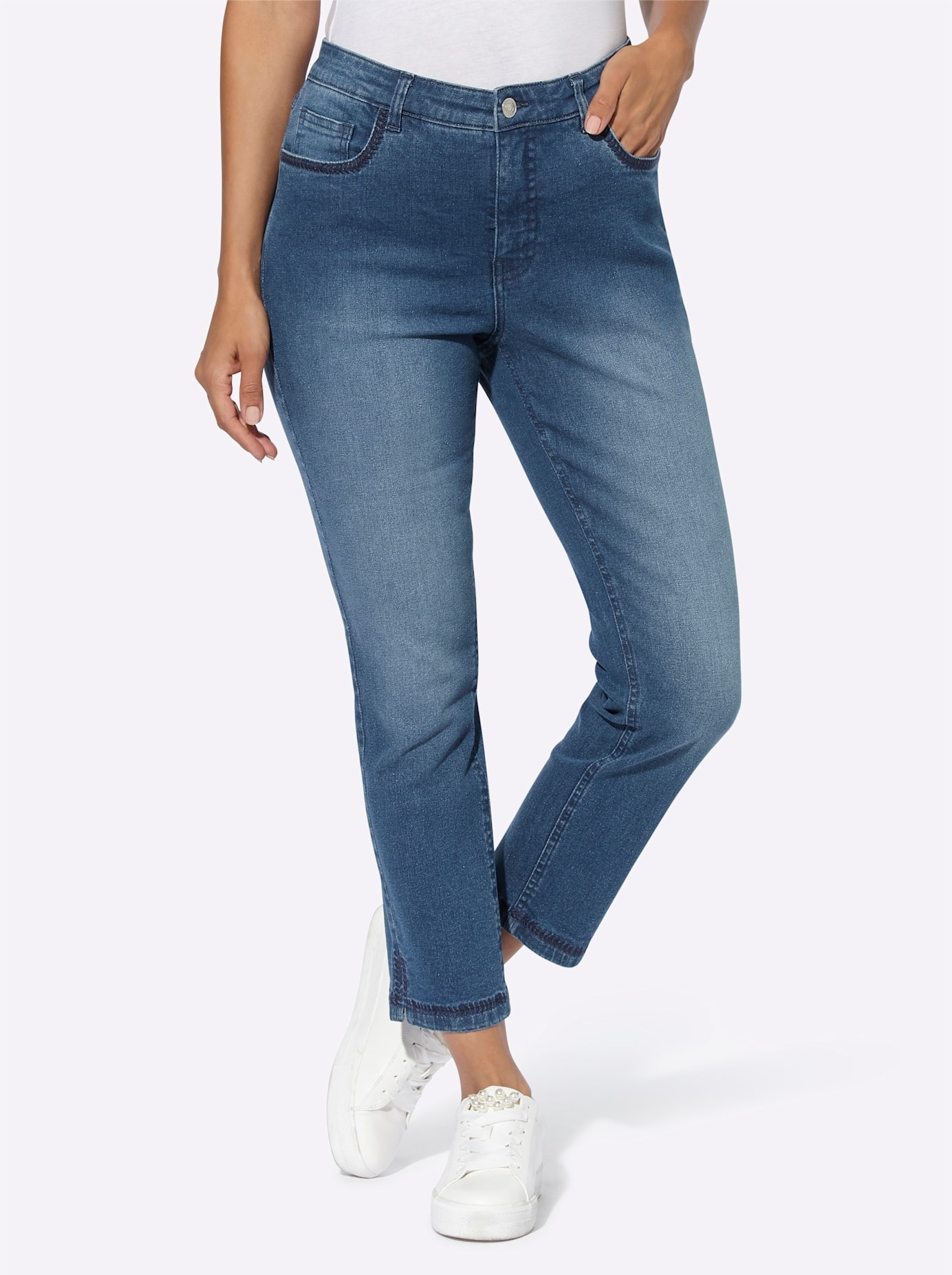 Inspirationen 5-Pocket-Jeans 1 Stk. tlg. günstig online kaufen