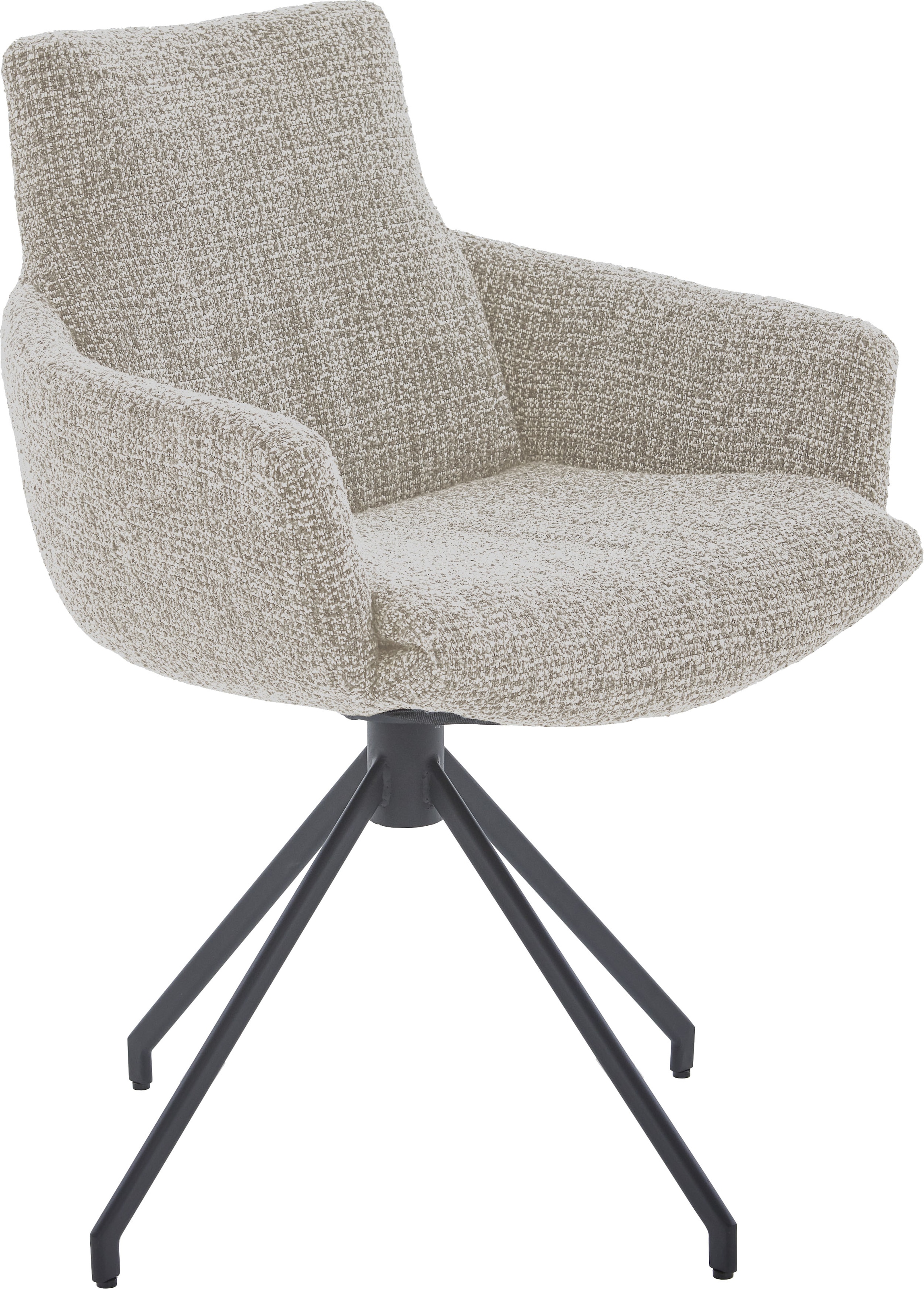 NIEHOFF SITZMÖBEL Esszimmerstuhl, Flachgewebe, 2er Set, Bezug in Bouclé-Opt günstig online kaufen