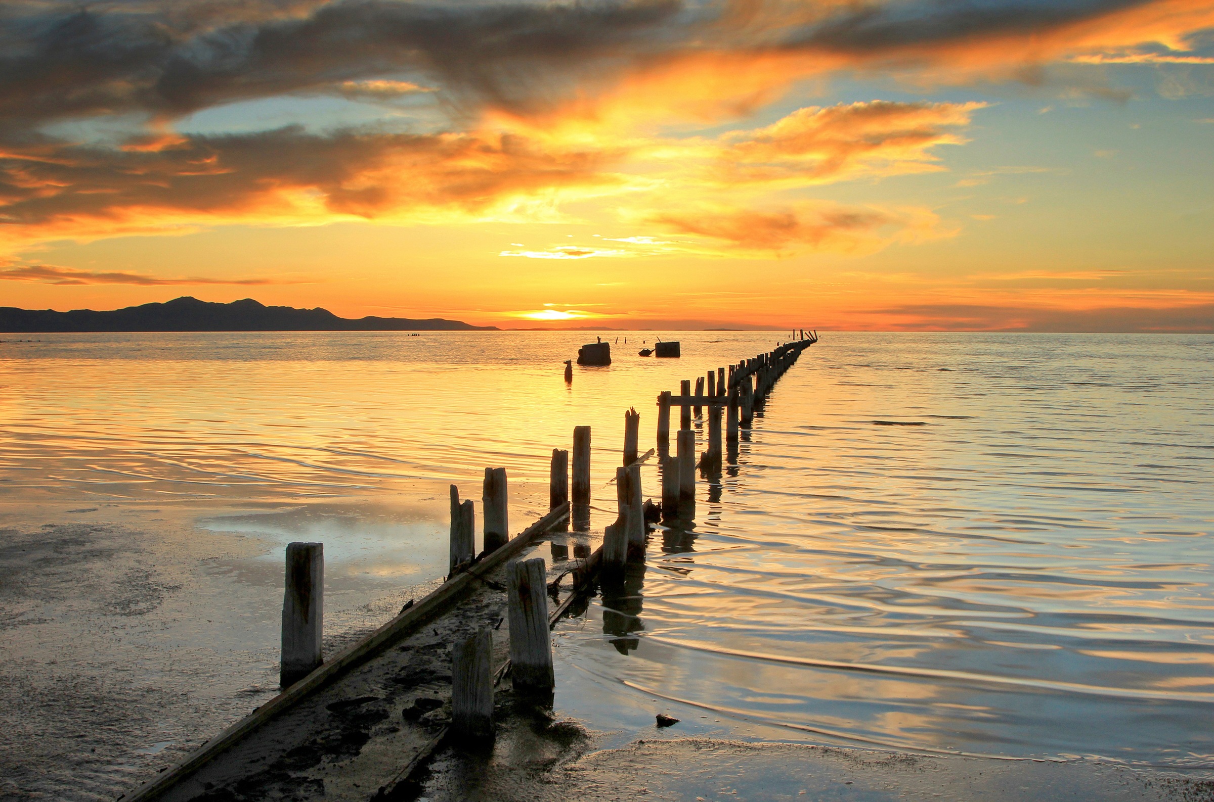 Papermoon Fototapete »HOLZ-BRÜCKE-ALT STEG MEER OZEAN SEE STRAND SONNE KÜSTE«