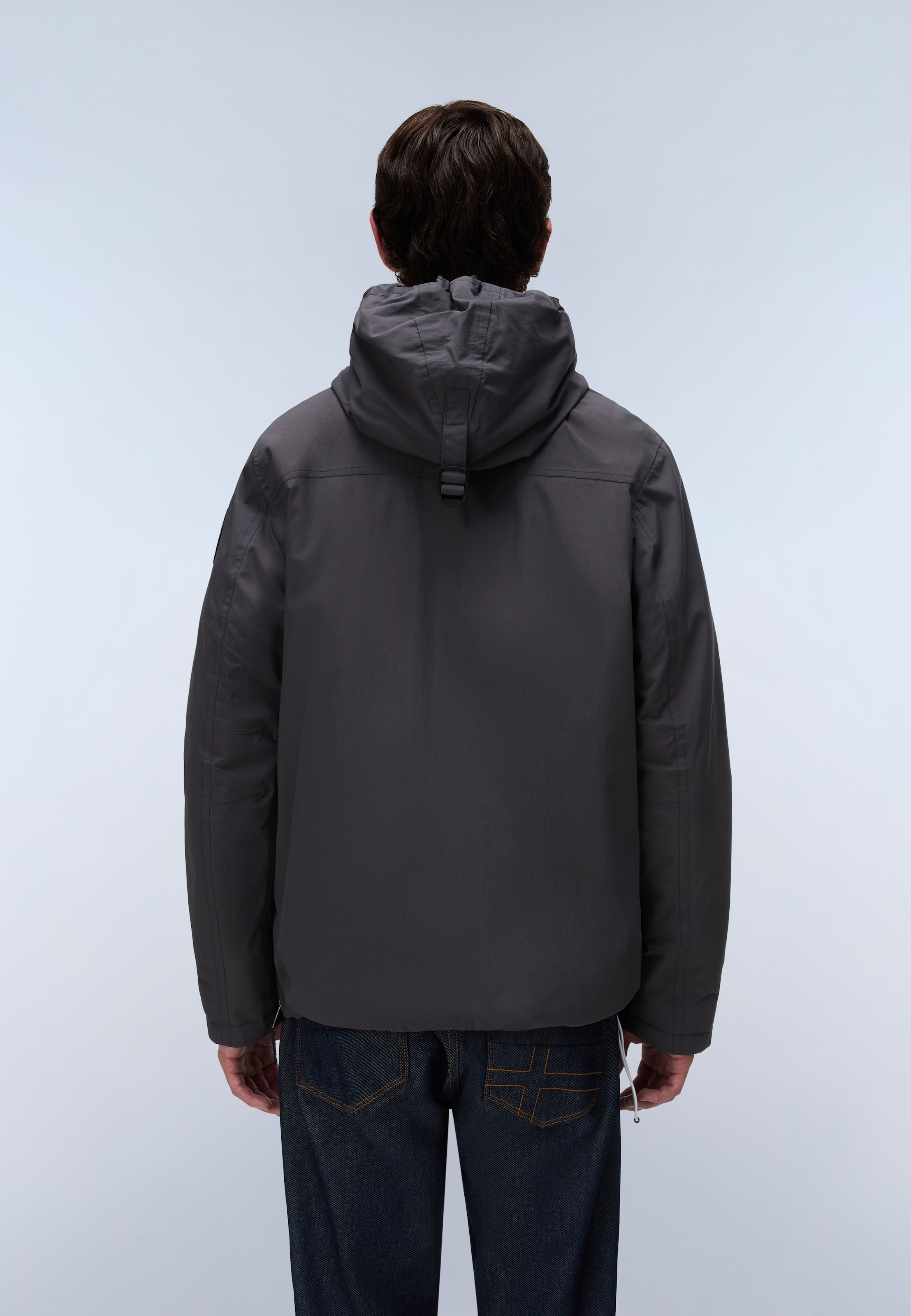 Napapijri Anorak »RAINFOREST WINTER 3 DARK GREY SOLID« mit unifarbenem Design, sportliche Silhouette
