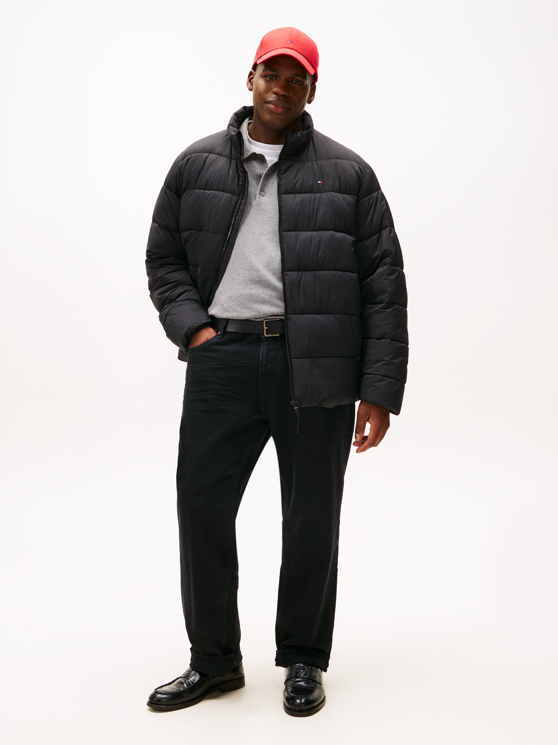 Tommy Hilfiger Big & Tall Steppjacke »STAND COLLAR JACKET«, ohne Kapuze, Winterjacke, Outdoorjacke, Steppjacke; Große Größen