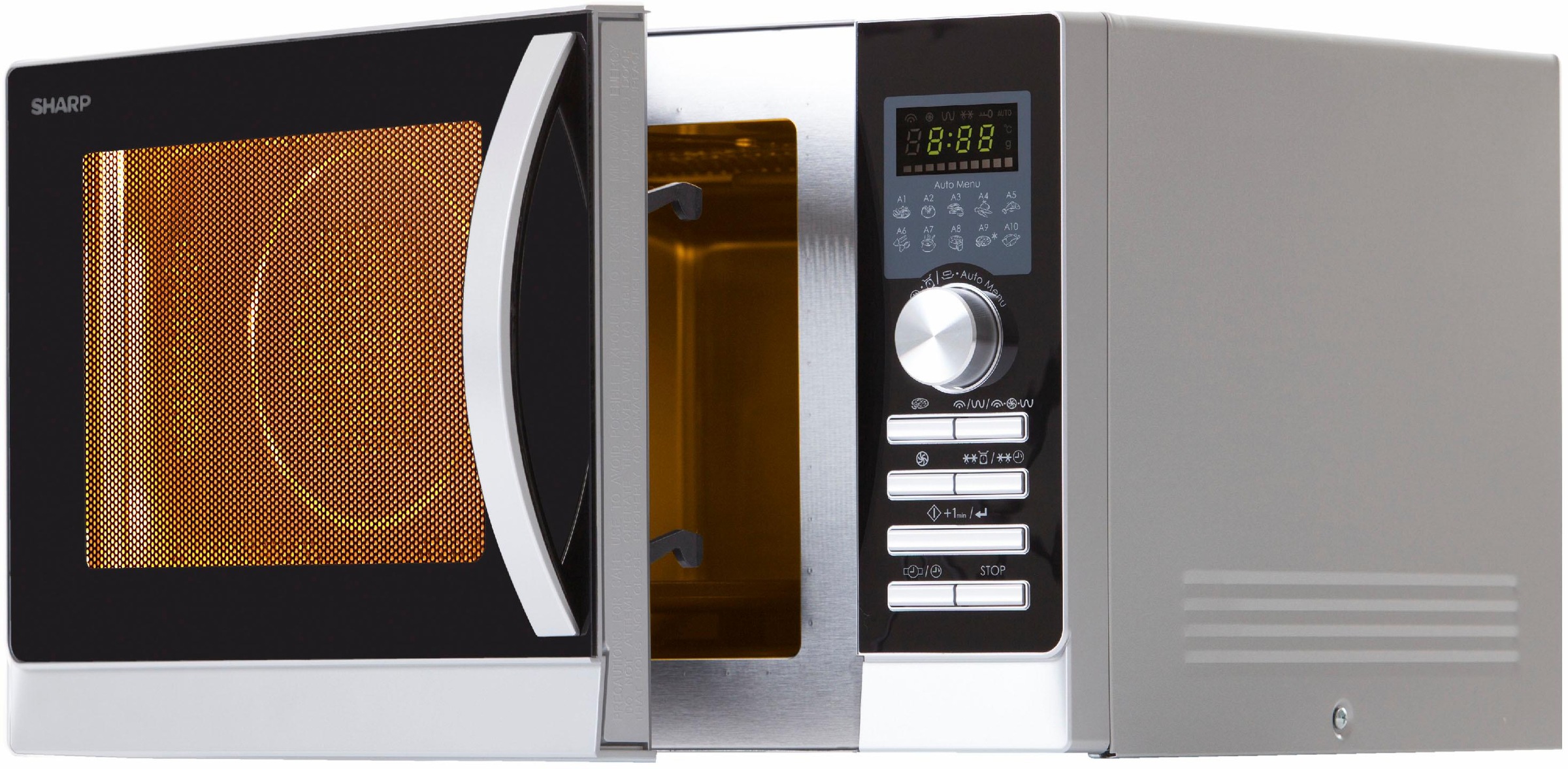 Sharp Mikrowelle »R843INW«, Grill und Heißluft, 900 W, mit Doppelgrill