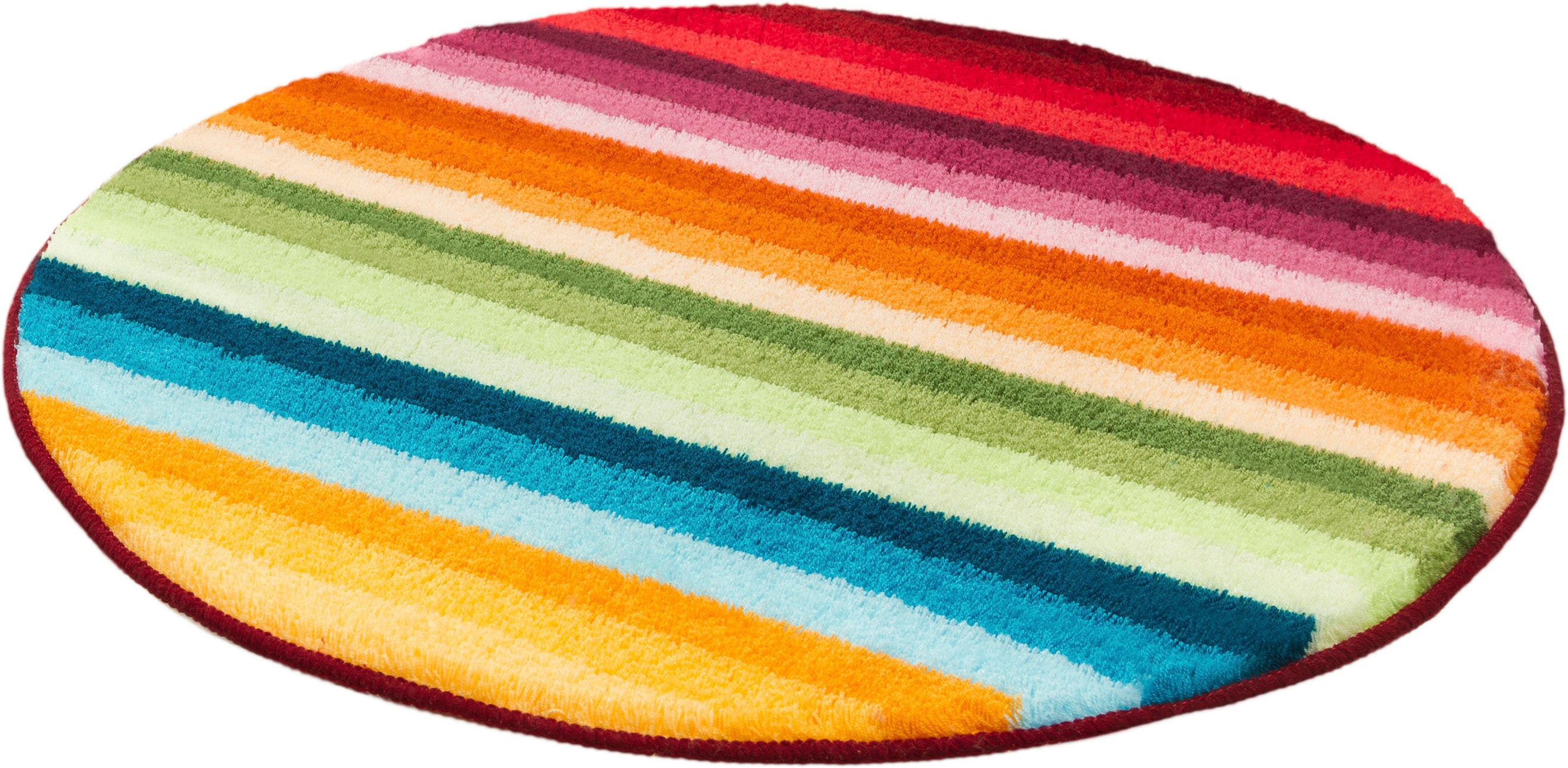 Kleine Wolke Badematte "Funky, Badvorleger, Badezimmer Teppich" Höhe 15 mm rutschhemmend beschichtet fußbodenheizungsgeeignet Badteppich, modernes Streifen Design, waschbar