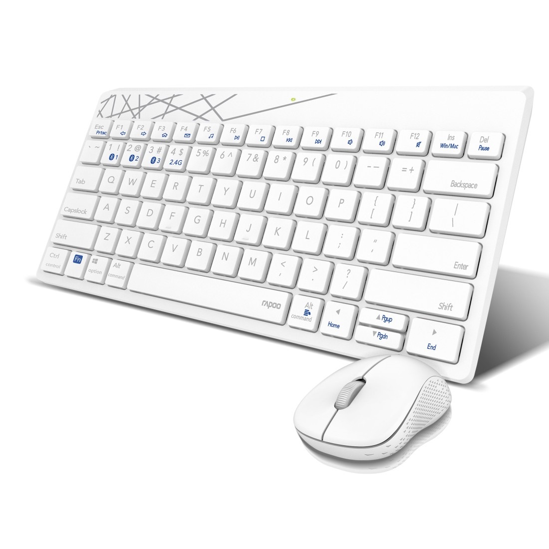 Rapoo Tastatur- und Maus-Set »8000M kabelloses Tastatur-Maus-Set, Bluetooth, 2.4 GHz, 1300 DPI«