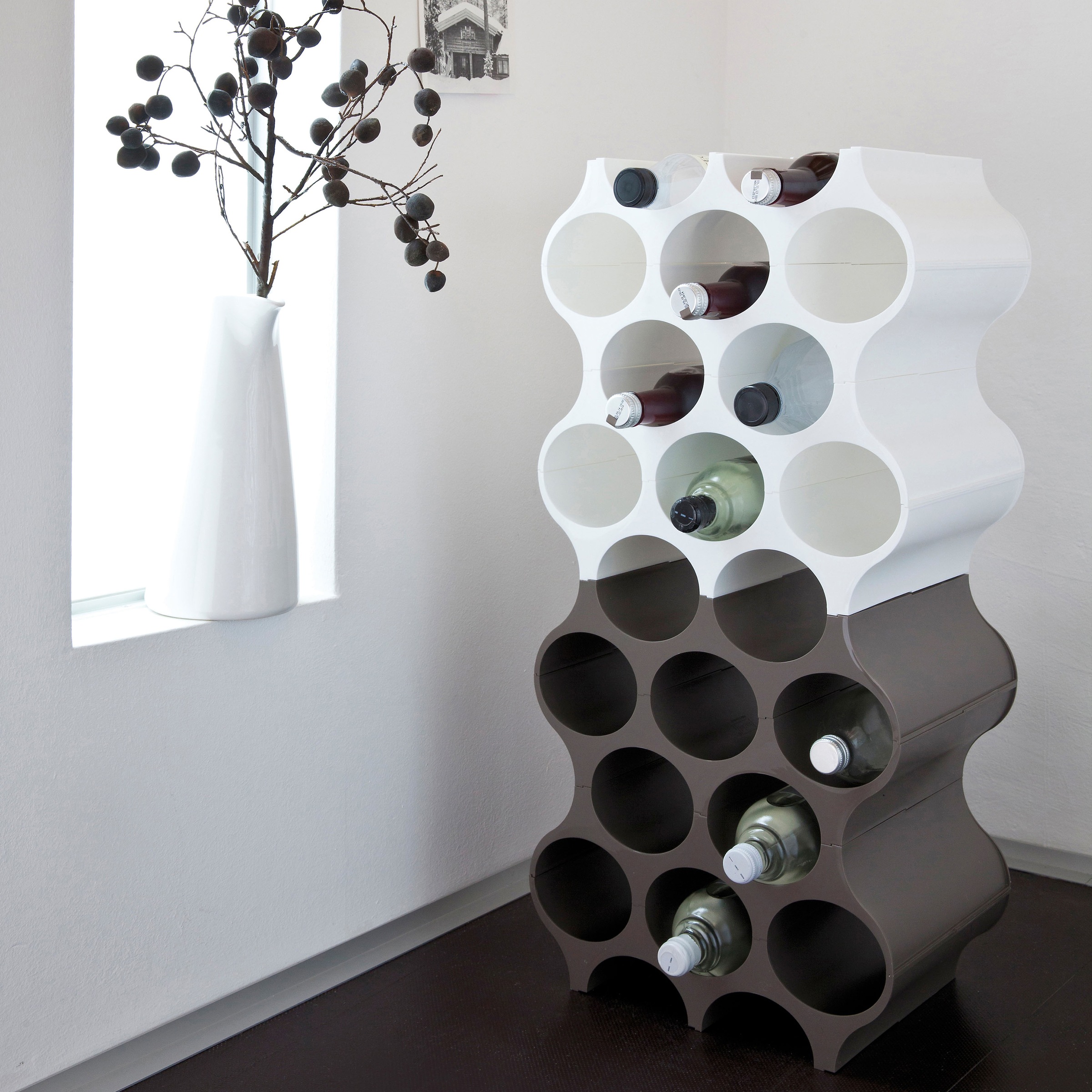 KOZIOL Weinflaschenhalter »SET-UP«, 100% recycelbar, für 10 Flaschen