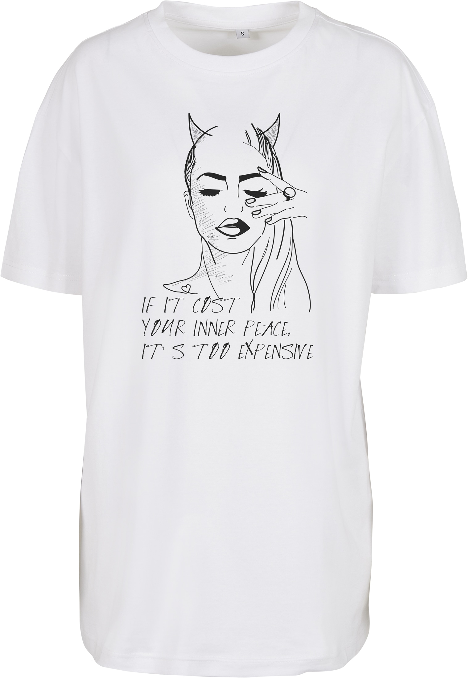 MisterTee Kurzarmshirt "MisterTee Damen Ladies Inner Peace Sign", (1 tlg.) günstig online kaufen