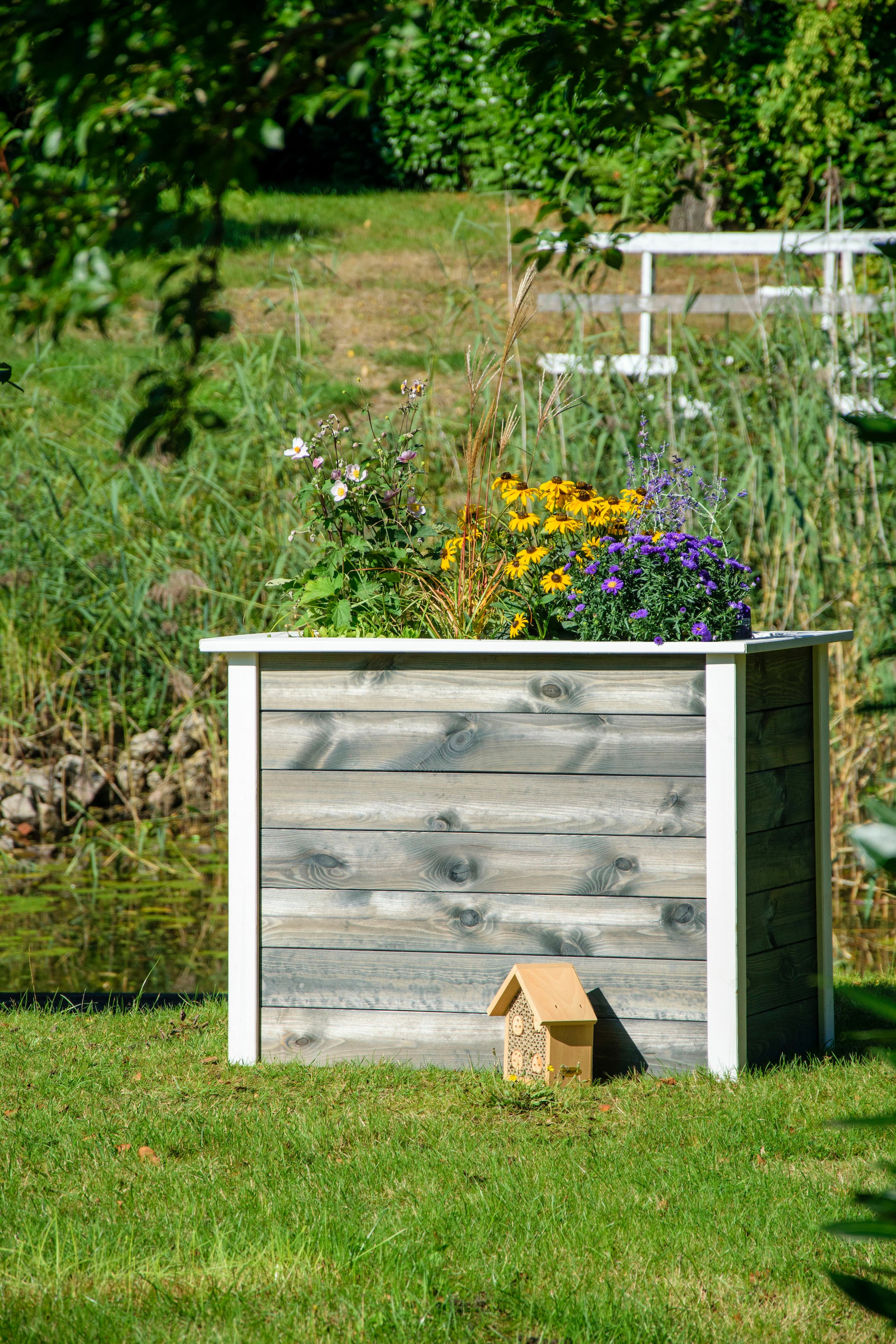 dobar Hochbeet »Two-Tone«, Bausatz, aus FSC®-zertifiziertem Kiefernholz, wetterfest grau lasiert