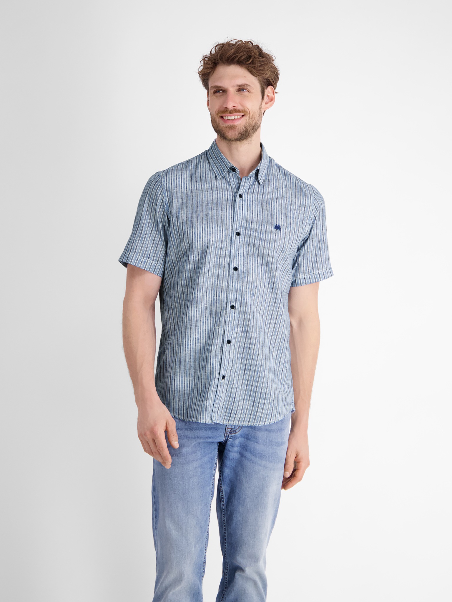 LERROS Kurzarmhemd mit Streifen Muster günstig online kaufen