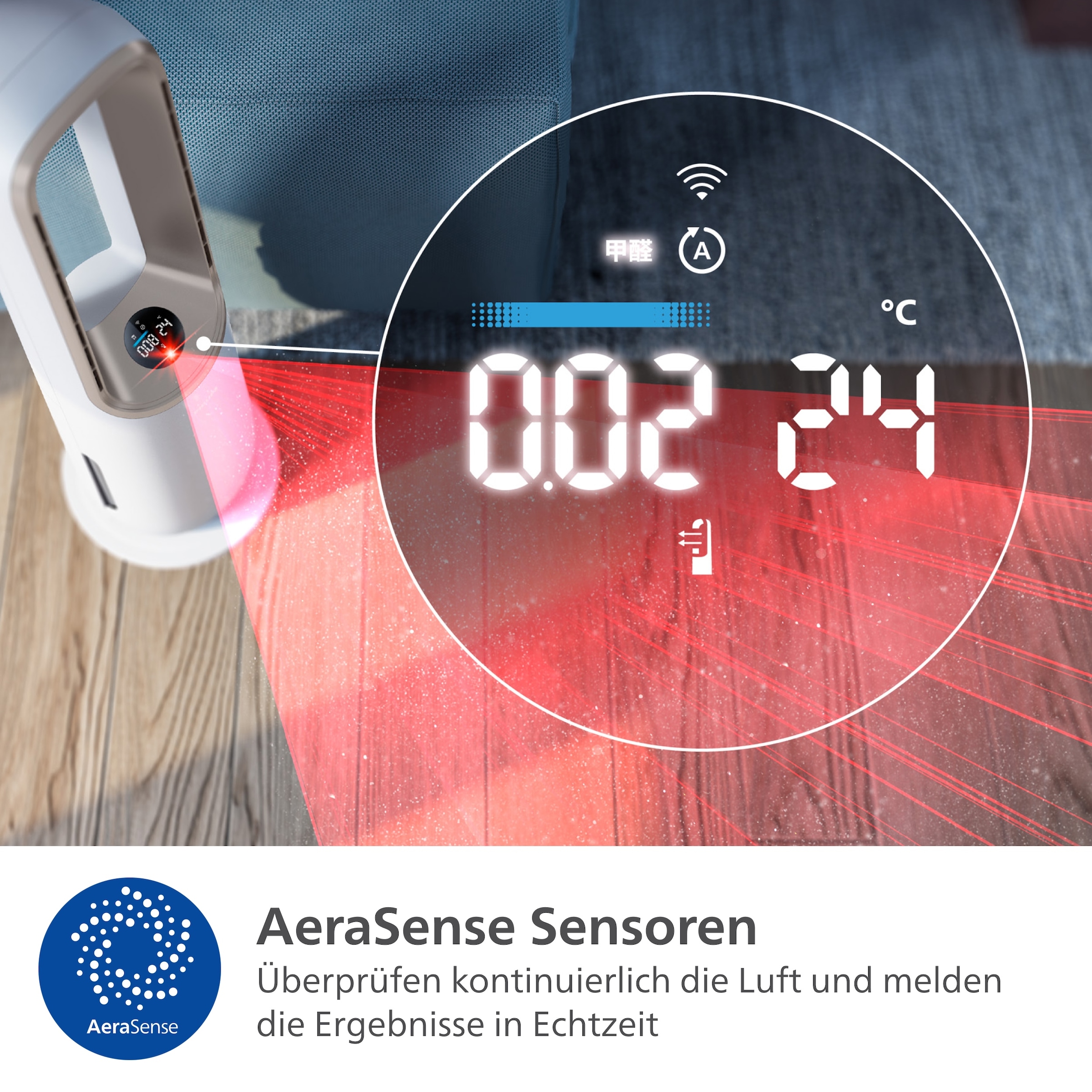 Philips Luftreiniger »AMF870 Air Performer, 3-in-1 Reinigen, Kühlen & Heizen«, für 70 m² Räume, für Allergiker geeignet, CADR 270 m³/h, mit Air+ App verbunden