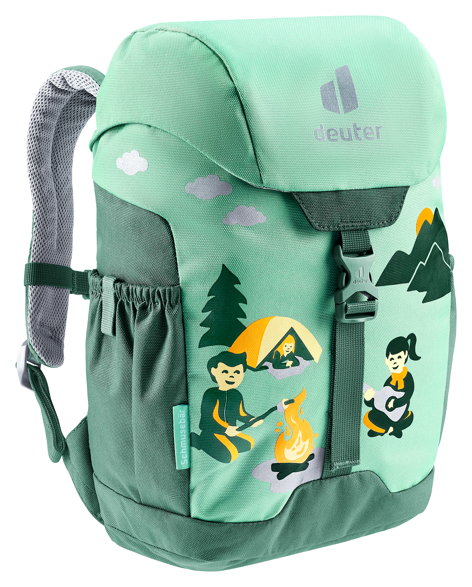 DEUTER Kinderrucksack "SCHMUSEBÄR 8 L", B/H/T: 21cm x 33cm x 15cm, grün, Rucksäcke, für Kinder, mit 8 Liter Volumen, wasserabweisend und