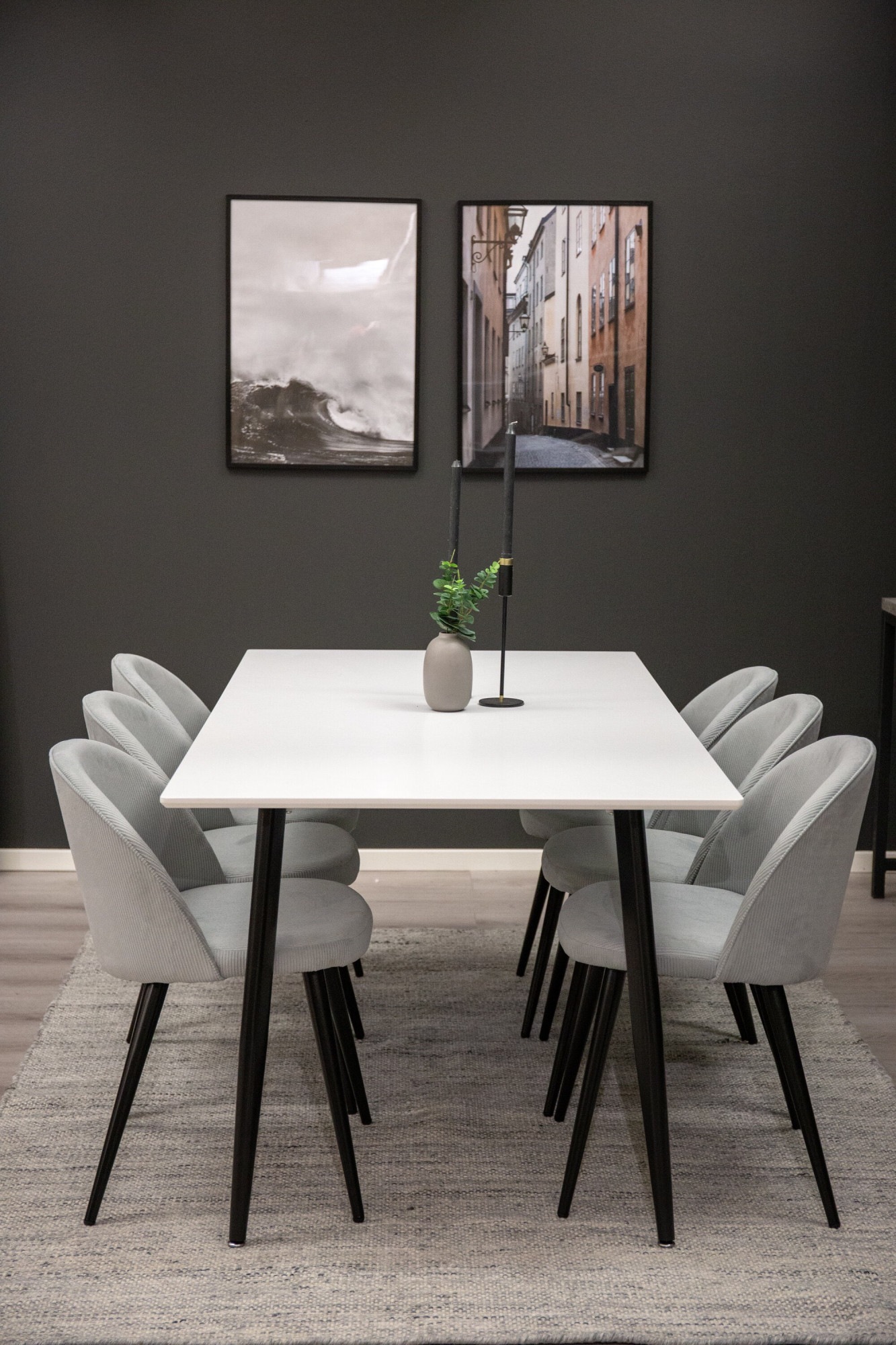 Venture Home Esstisch »Polar, rechteckiger Esstisch mit Stahlbeinen, modern, 180 × 90 cm« Esszimmertisch, MDF, rechteckig, geräumig, urban, edel