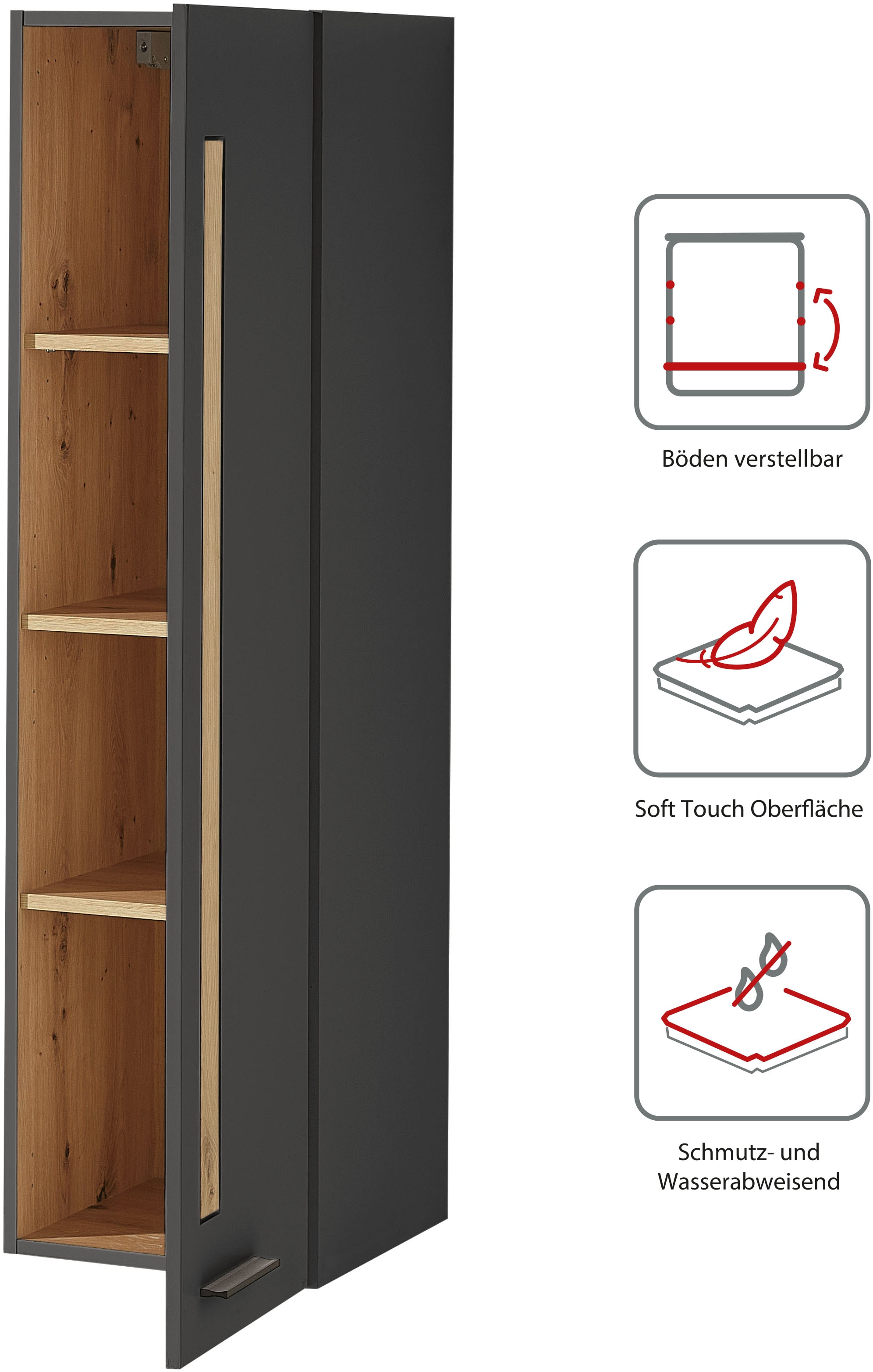 Innostyle Wohnwand »Loft Two, TOPSELLER!«, (5 St., TV-Wand), inkl. LED-Beleuchtung