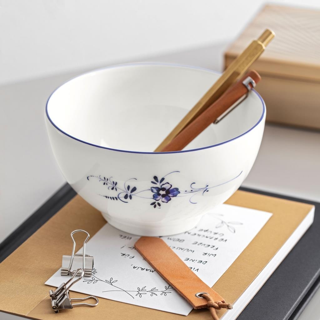 Villeroy & Boch Geschirr-Set »Frühstücks-Set Vieux Luxembourg 6er Set weiß-blau« Spülmaschinengeeignet, Mikrowellengeeignet