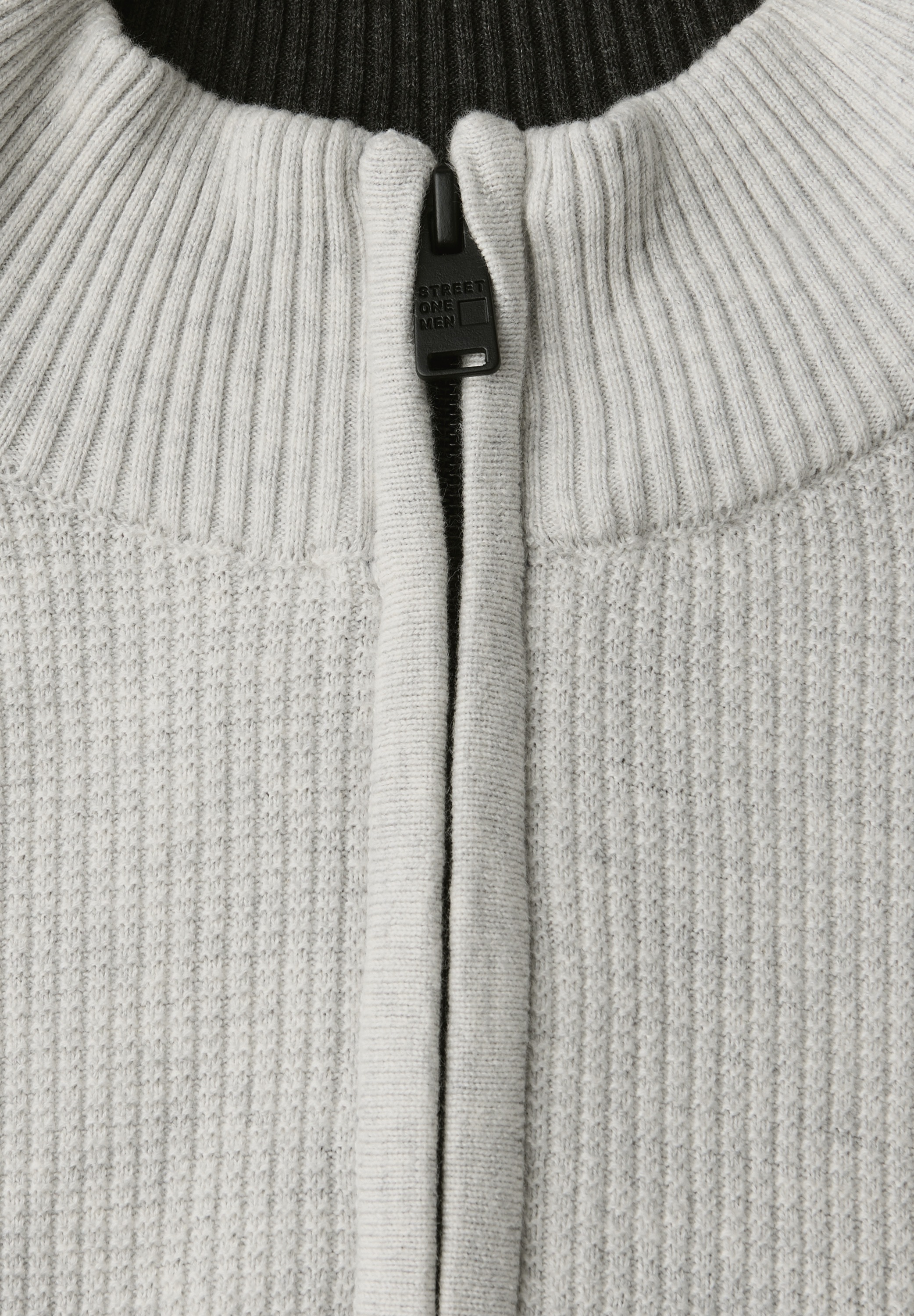 STREET ONE MEN Strickpullover, aus reiner Baumwolle