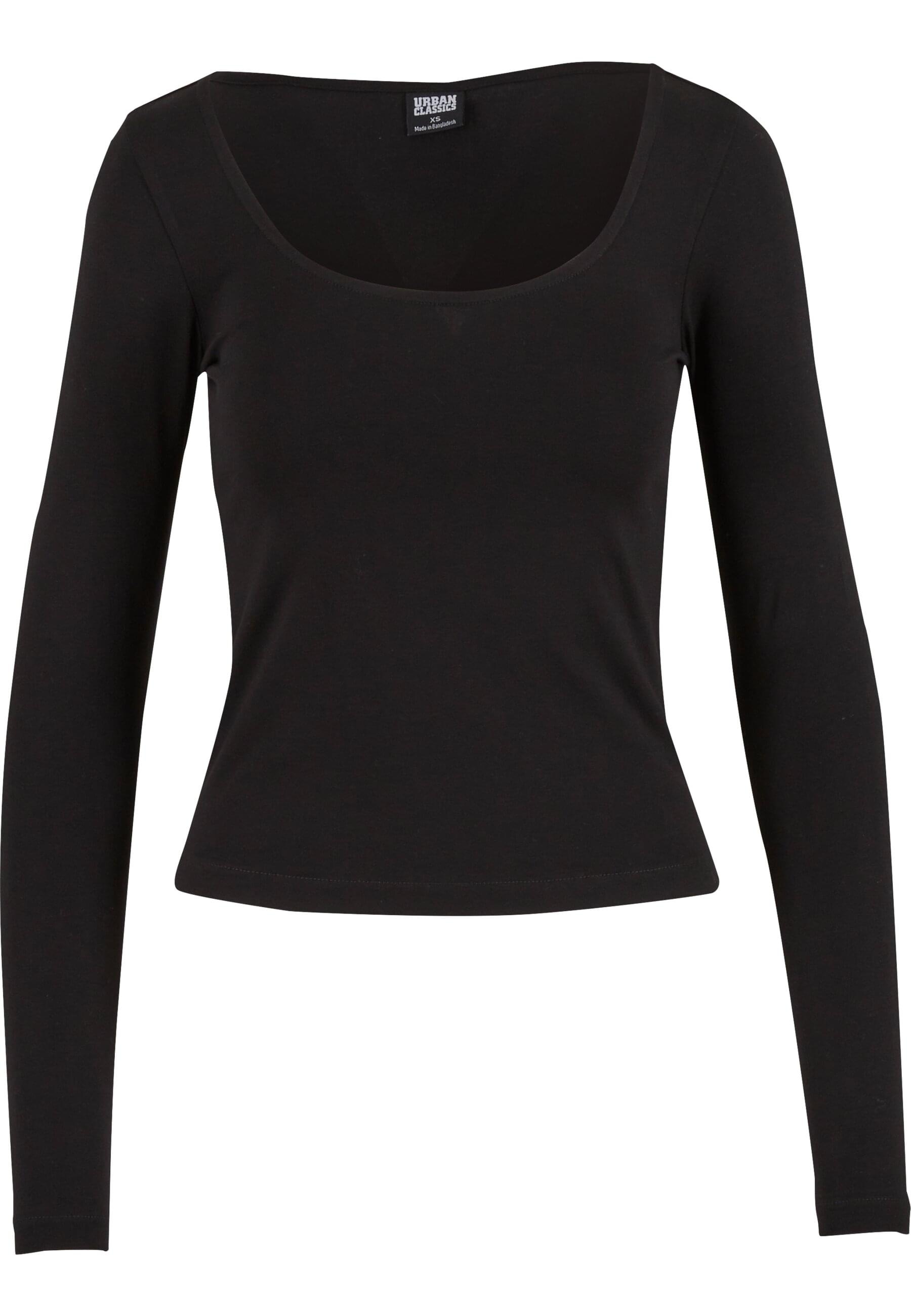 URBAN CLASSICS Longsleeve »Urban Classics Ladies Wide Neck Longsleeve 2-Pack«, (1 tlg.)