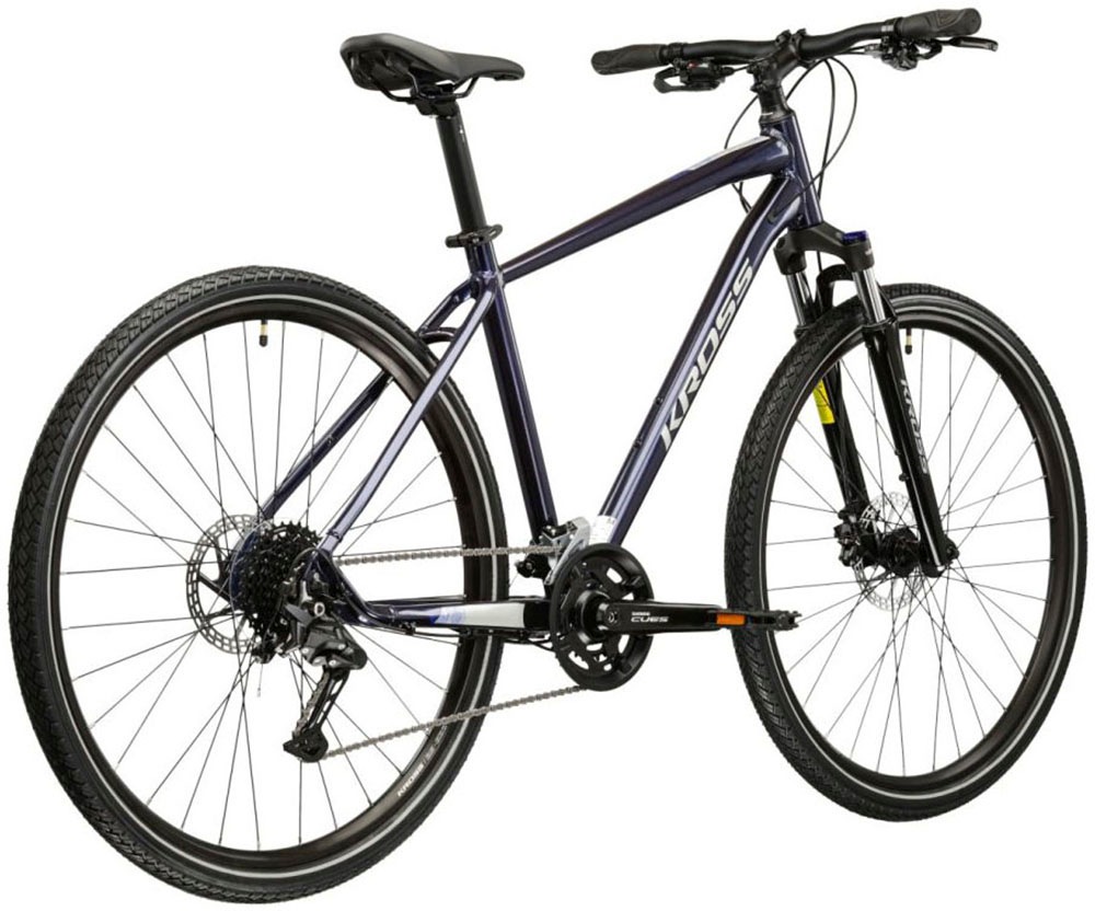 Kross Crossrad »Crossrad Herren 28" Evado 5.0 blau 18 Gänge« 18 Gang Shimano CUES U3020 Schaltwerk Kettenschaltung