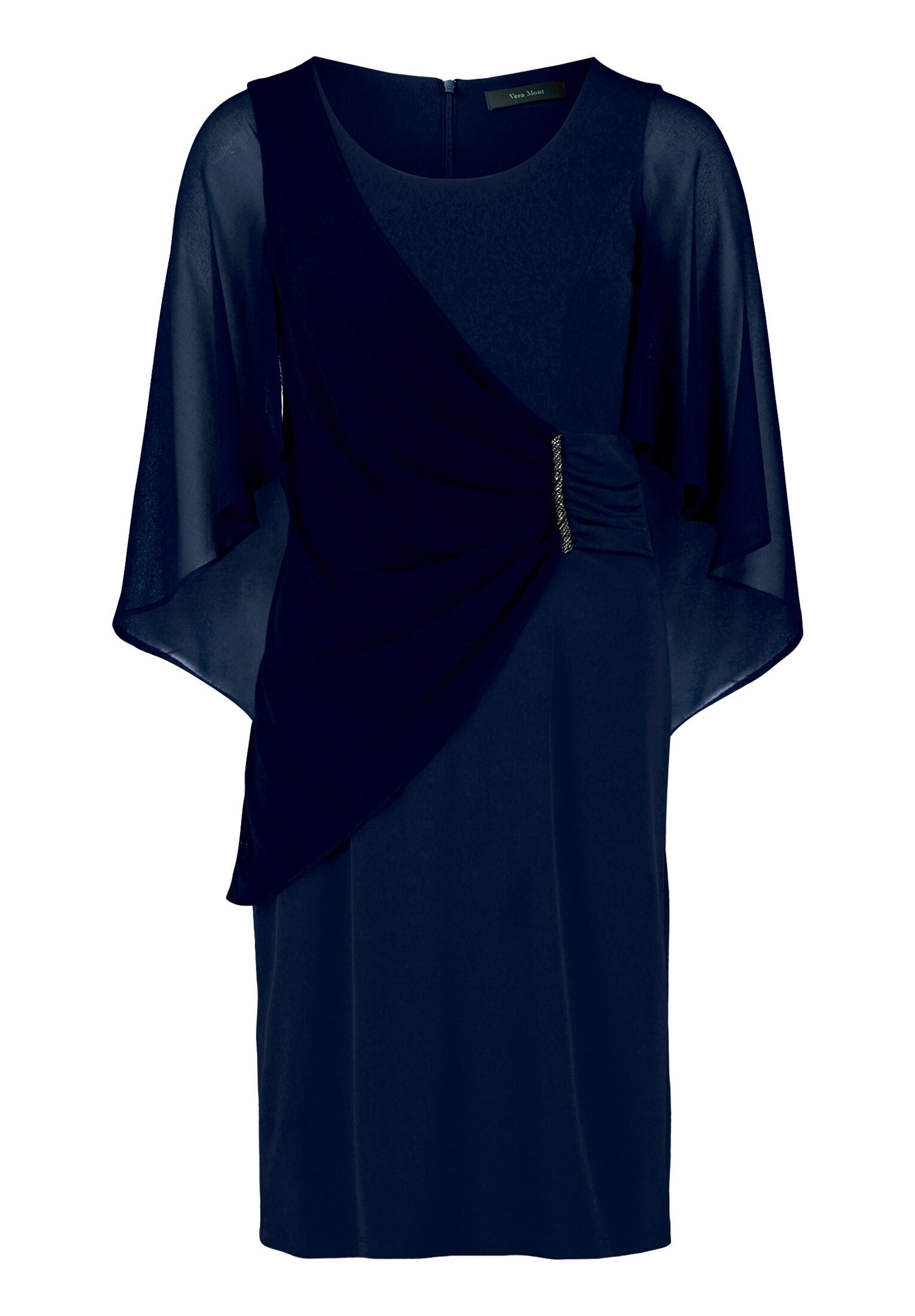 Vera Mont Cocktailkleid »Damen mit Raffung« Ohne Tasche Materialmix