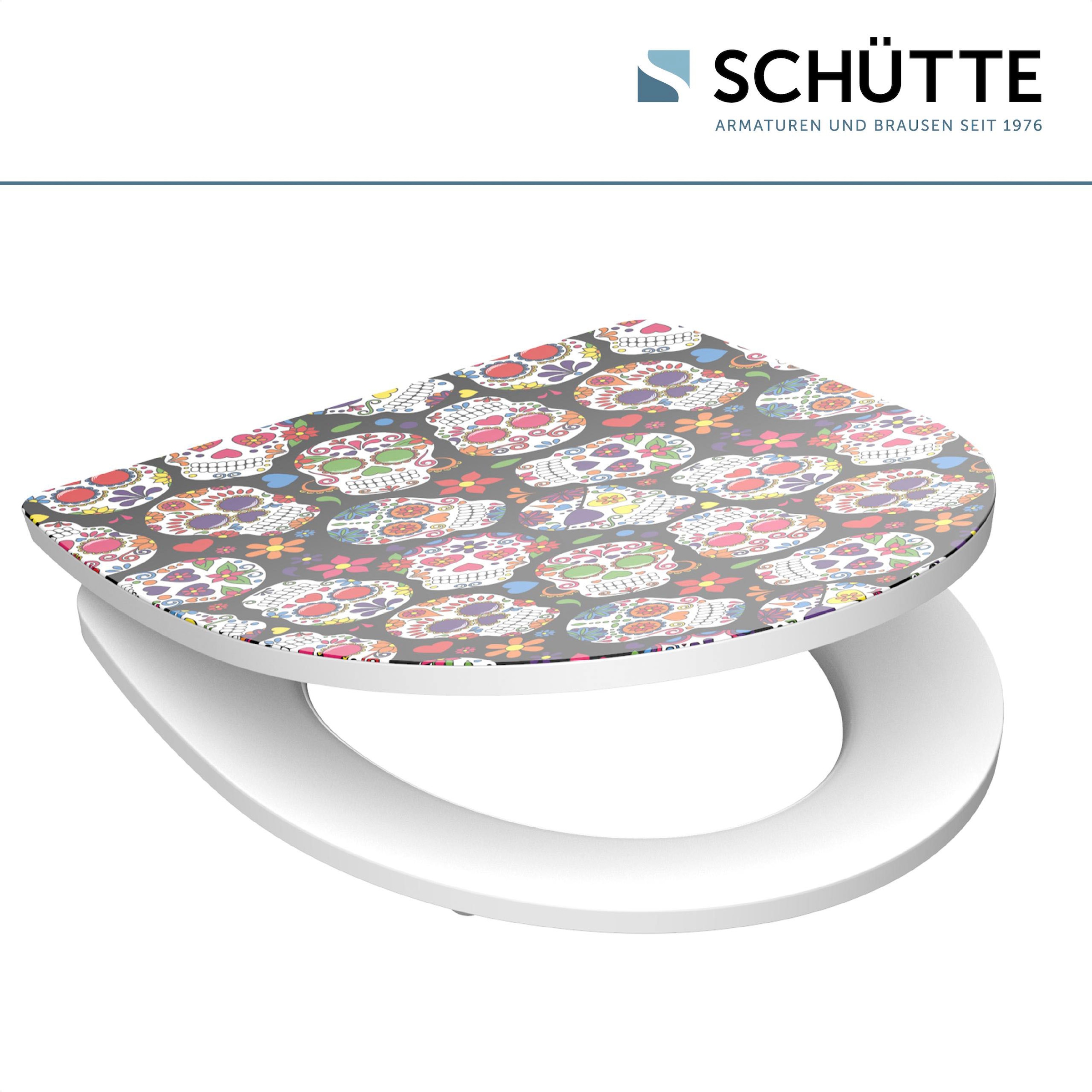 Schütte WC-Sitz »Crazy Skull«, Duroplast,mit Absenkautomatik und Schnellverschluss, High Gloss