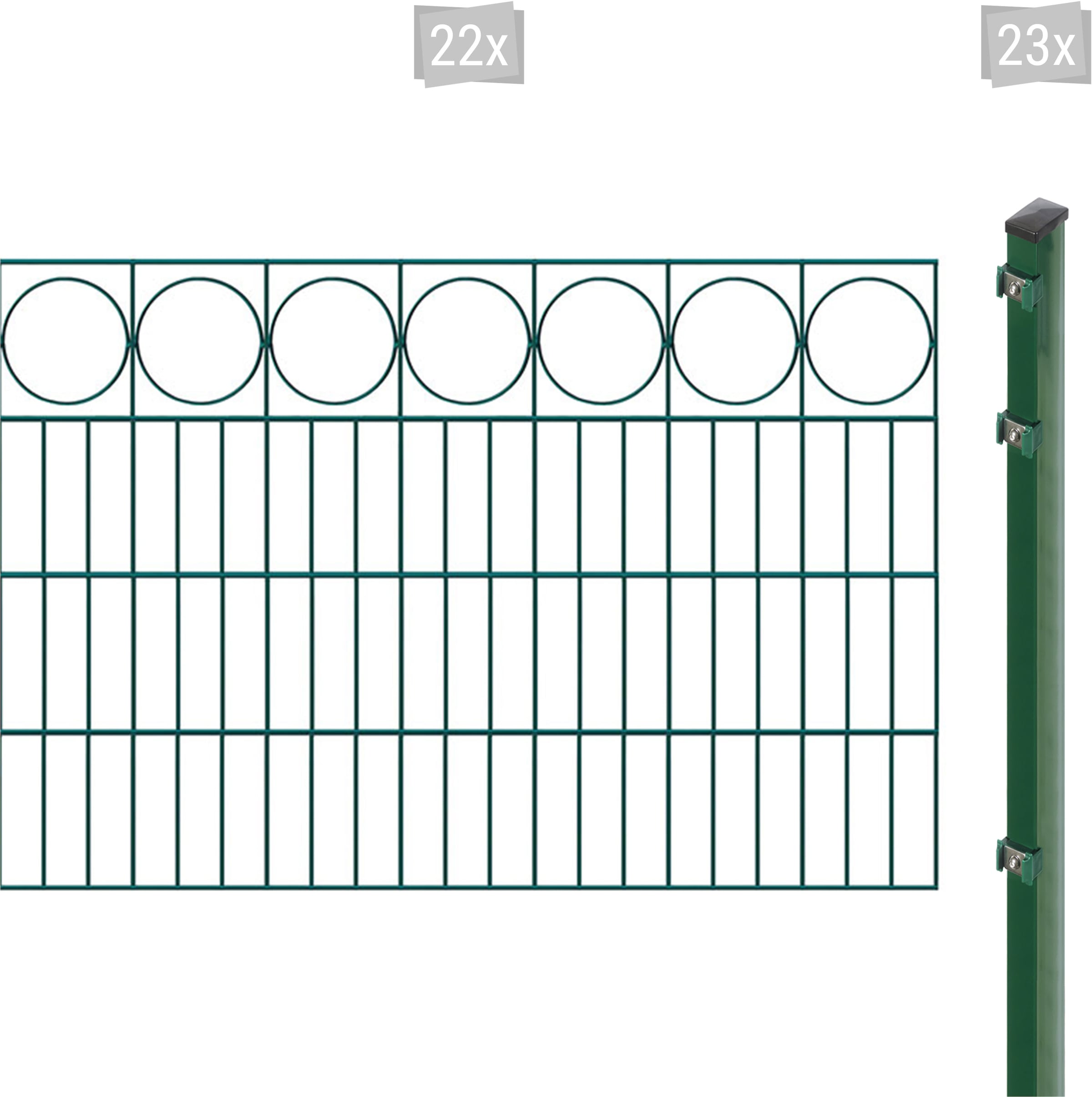 Arvotec "EXCLUSIVE 80 zum Einbetonieren "Ring" mit Zierleiste" Zaunhöhe 80 cm, Zaunlänge 2 - 60 m